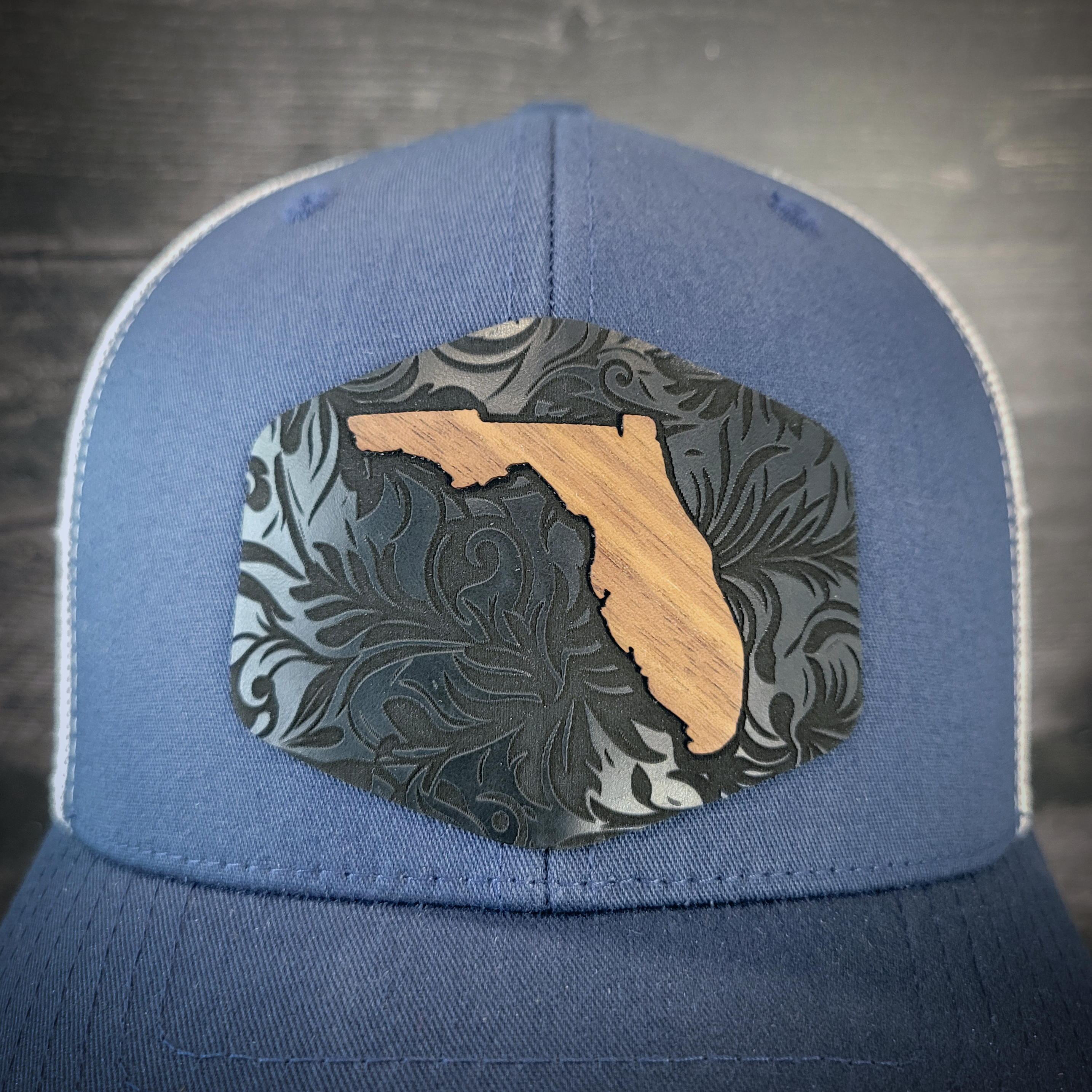 š“Florida Tropics Wooden Patch Hat ā Where Coastal Cool Meets Craftsmanship