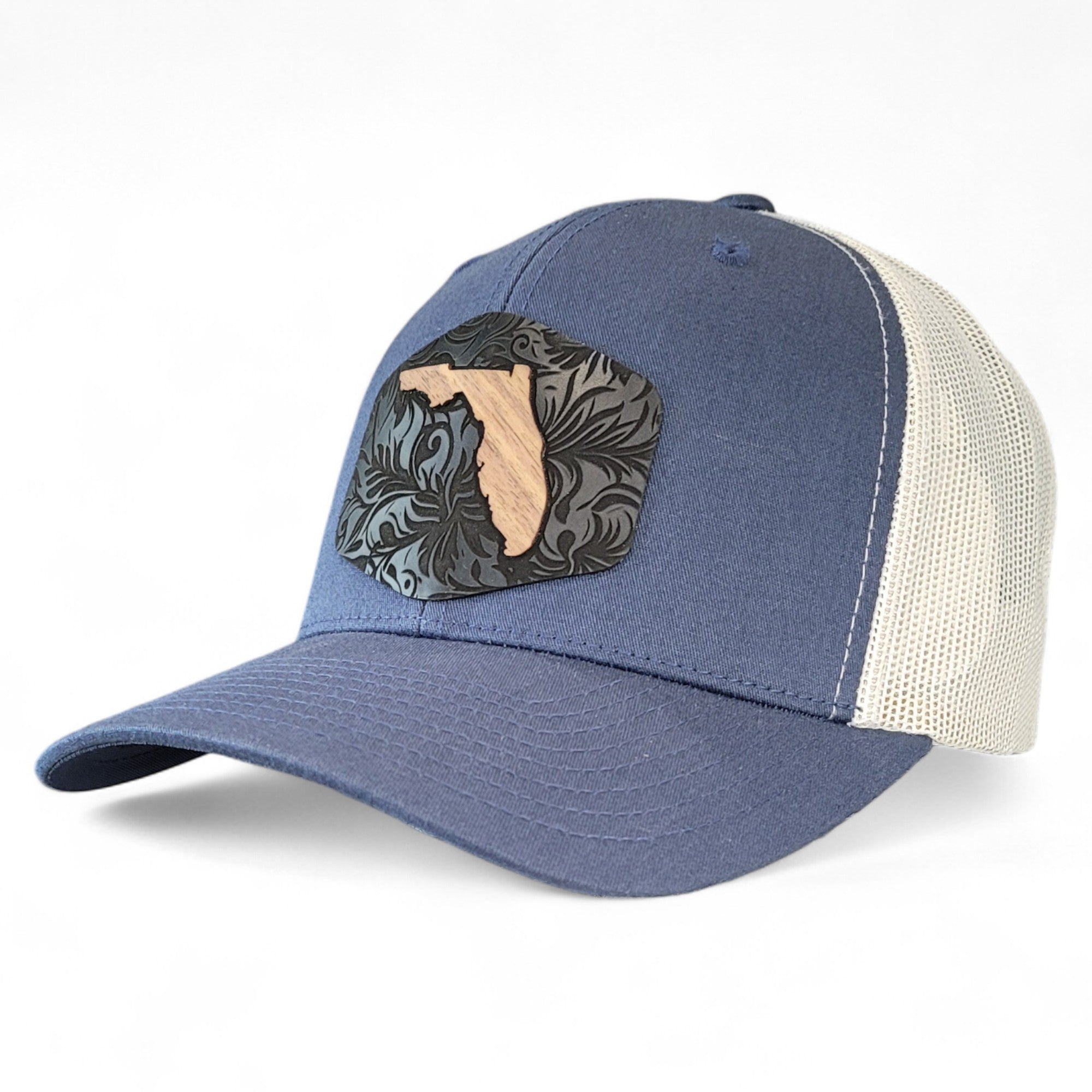 š“Florida Tropics Wooden Patch Hat ā Where Coastal Cool Meets Craftsmanship