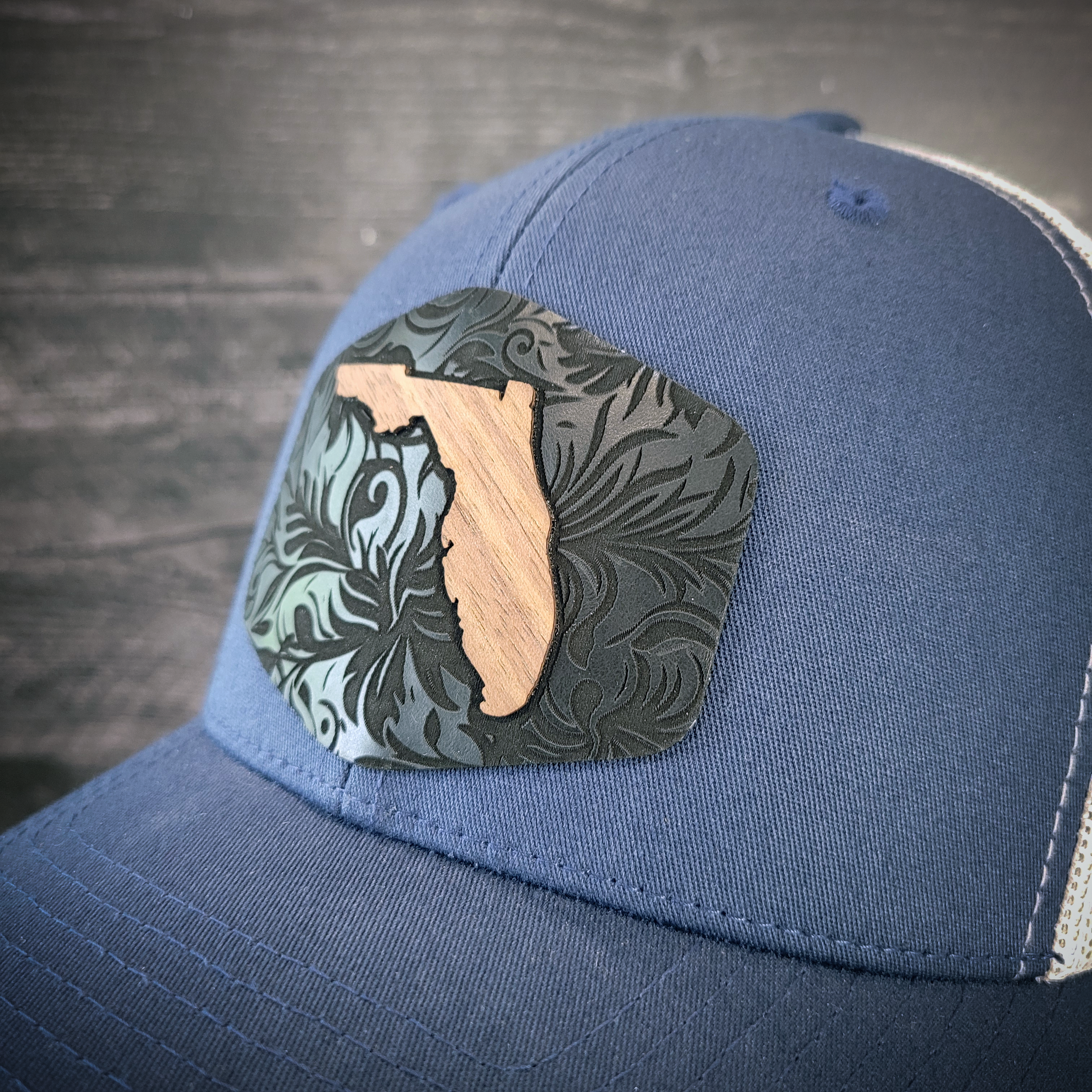 š“Florida Tropics Wooden Patch Hat ā Where Coastal Cool Meets Craftsmanship