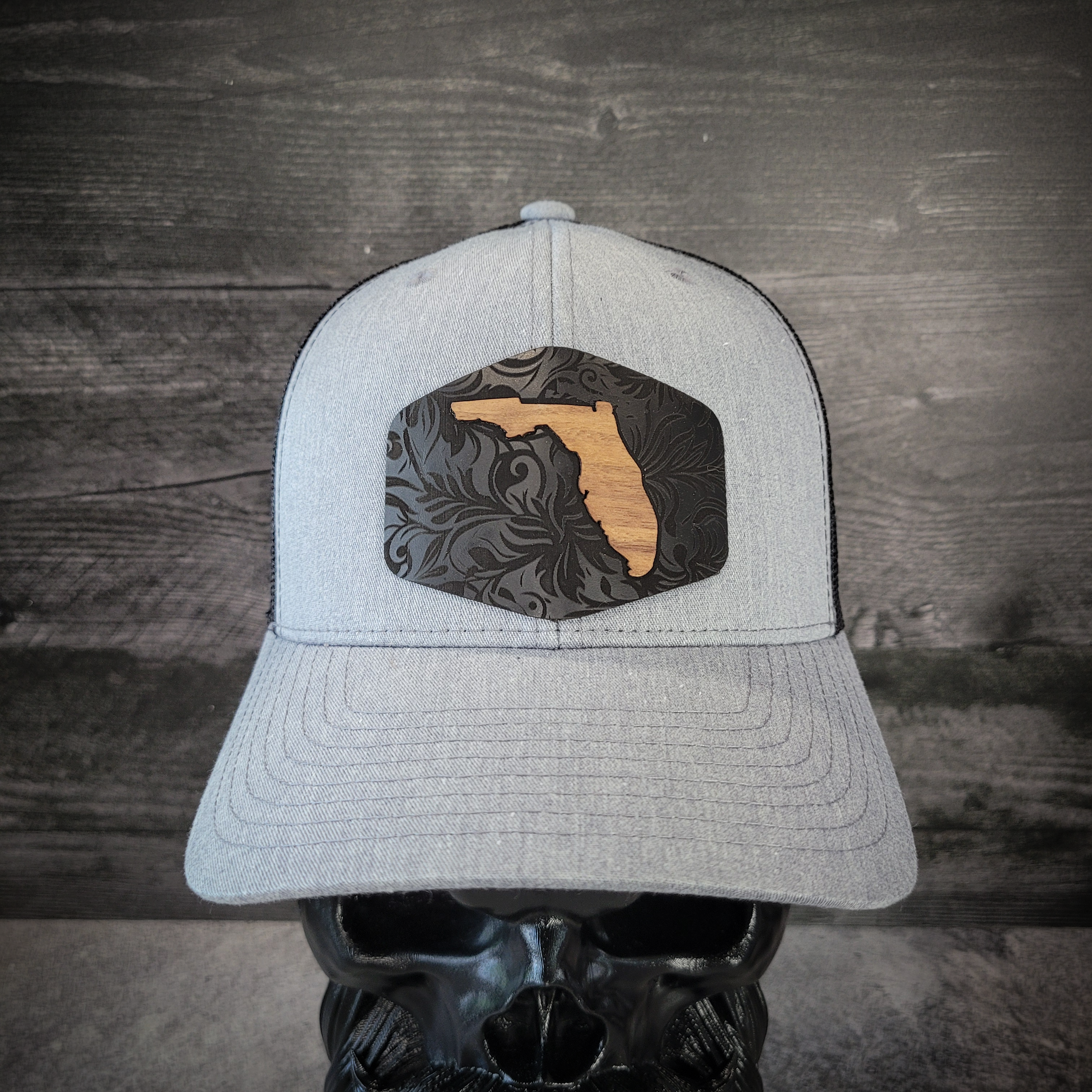š“Florida Tropics Wooden Patch Hat ā Where Coastal Cool Meets Craftsmanship