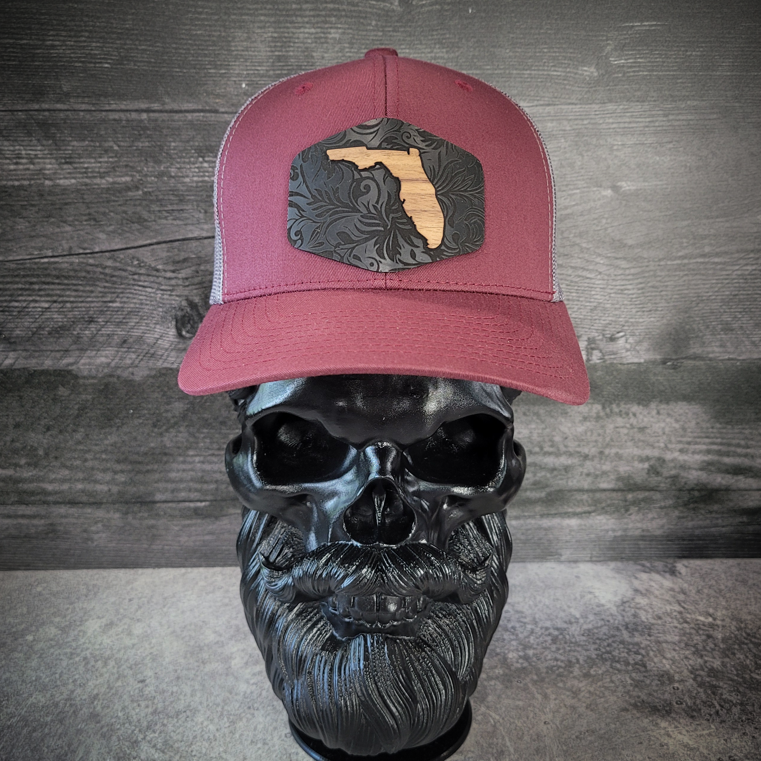 š“Florida Tropics Wooden Patch Hat ā Where Coastal Cool Meets Craftsmanship