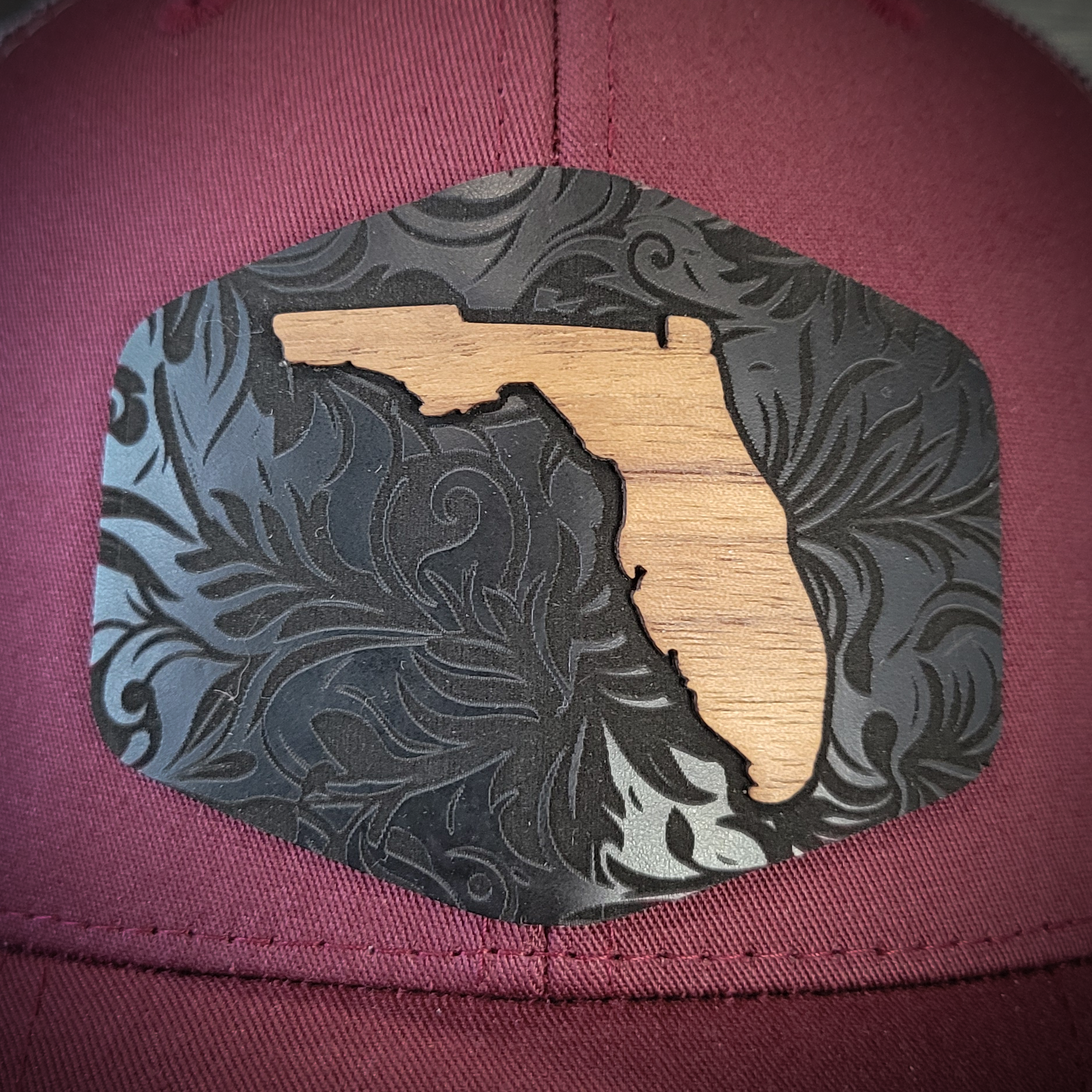š“Florida Tropics Wooden Patch Hat ā Where Coastal Cool Meets Craftsmanship