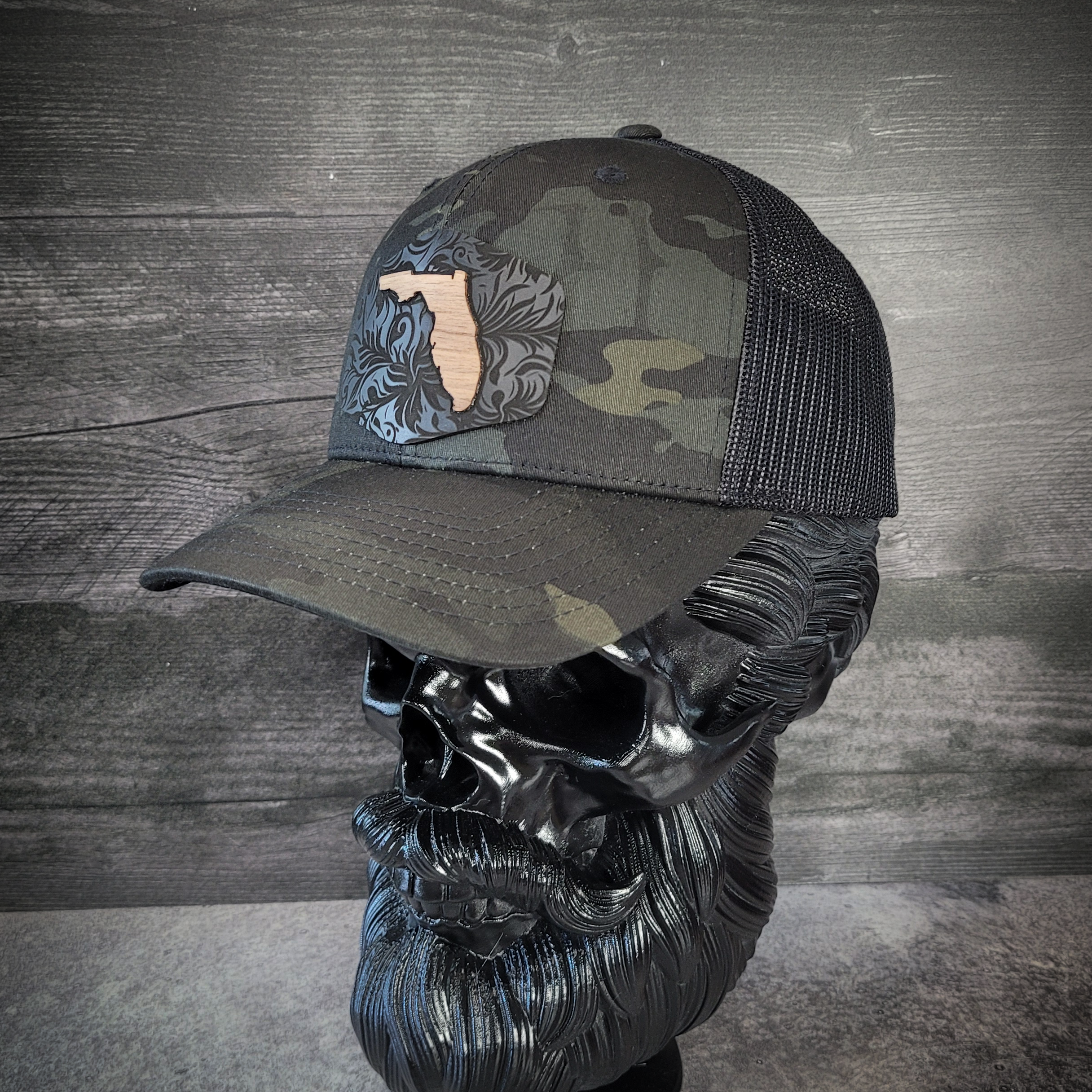 š“Florida Tropics Wooden Patch Hat ā Where Coastal Cool Meets Craftsmanship