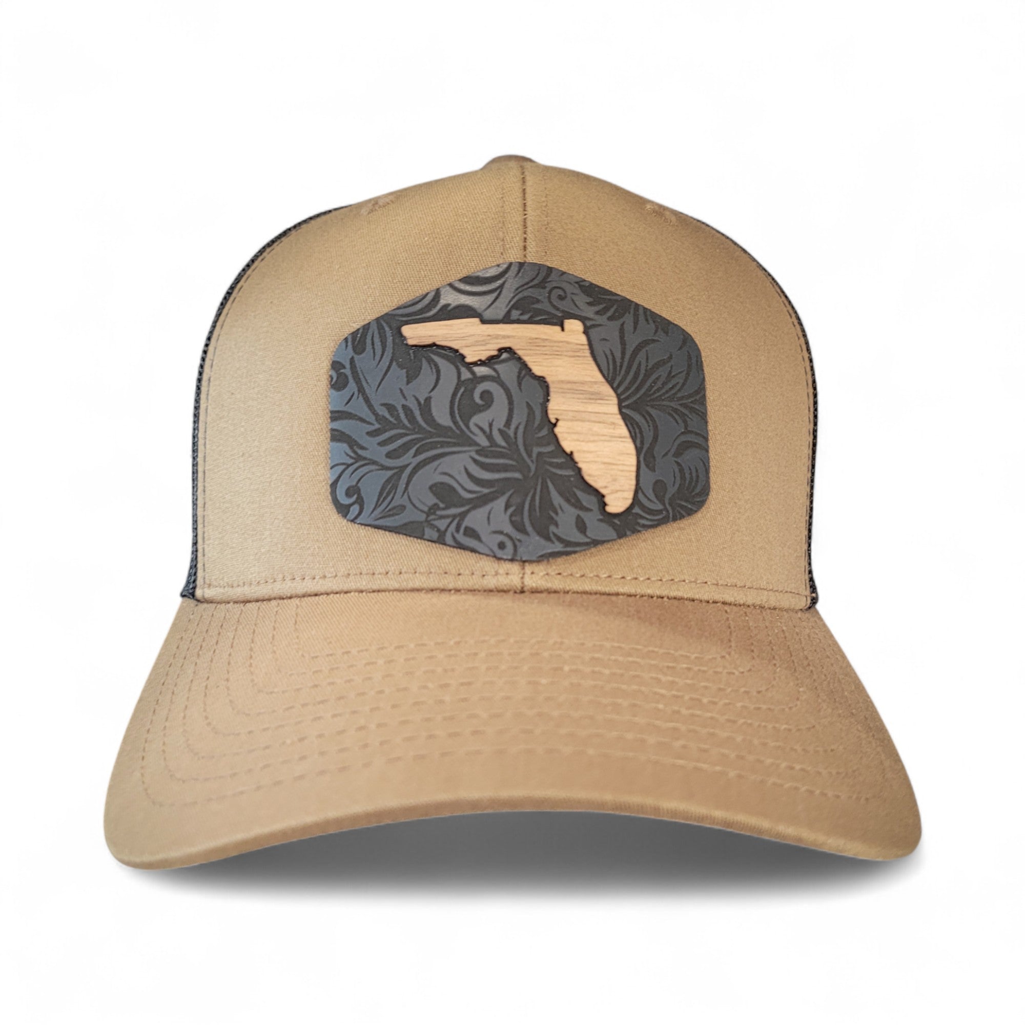 š“Florida Tropics Wooden Patch Hat ā Where Coastal Cool Meets Craftsmanship