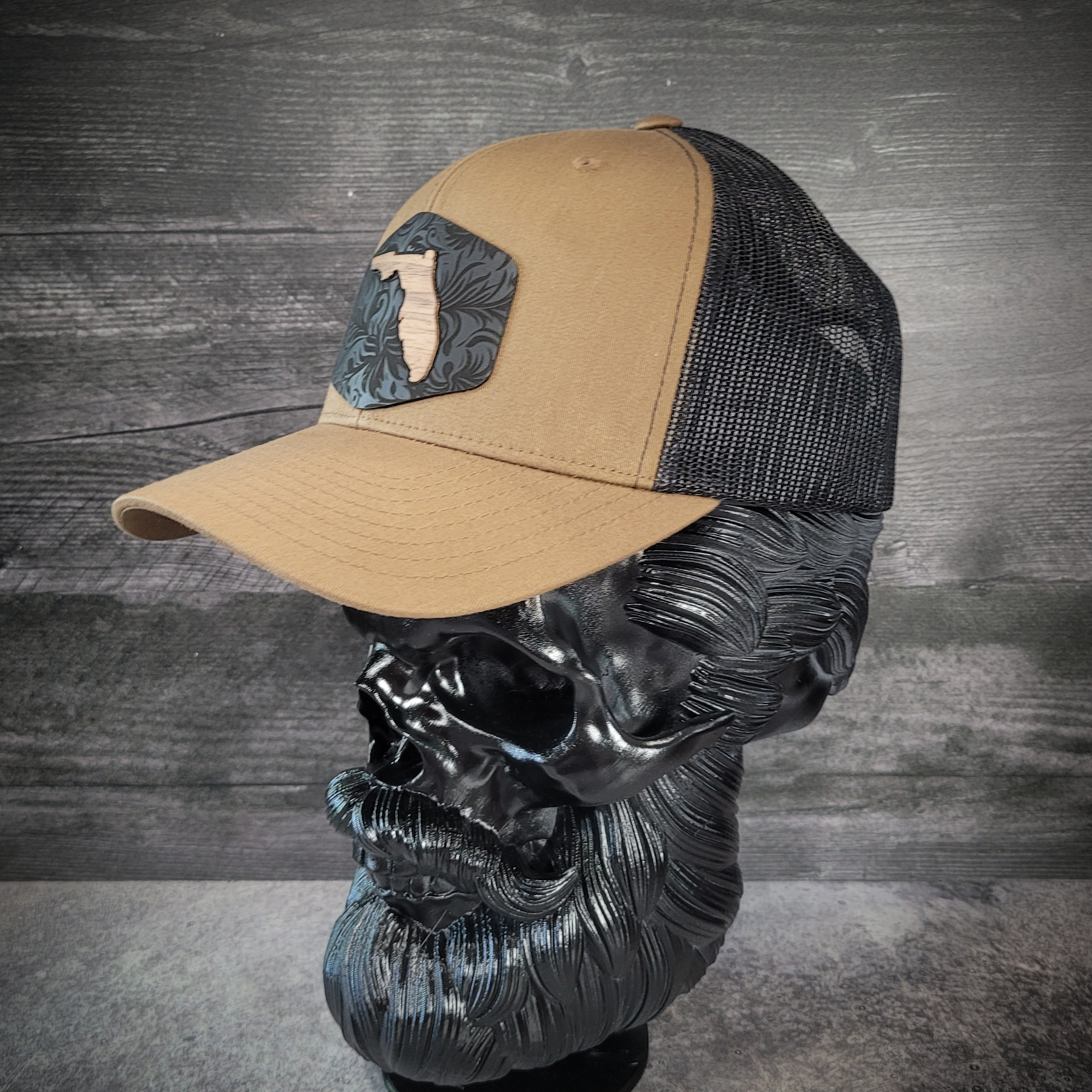 š“Florida Tropics Wooden Patch Hat ā Where Coastal Cool Meets Craftsmanship
