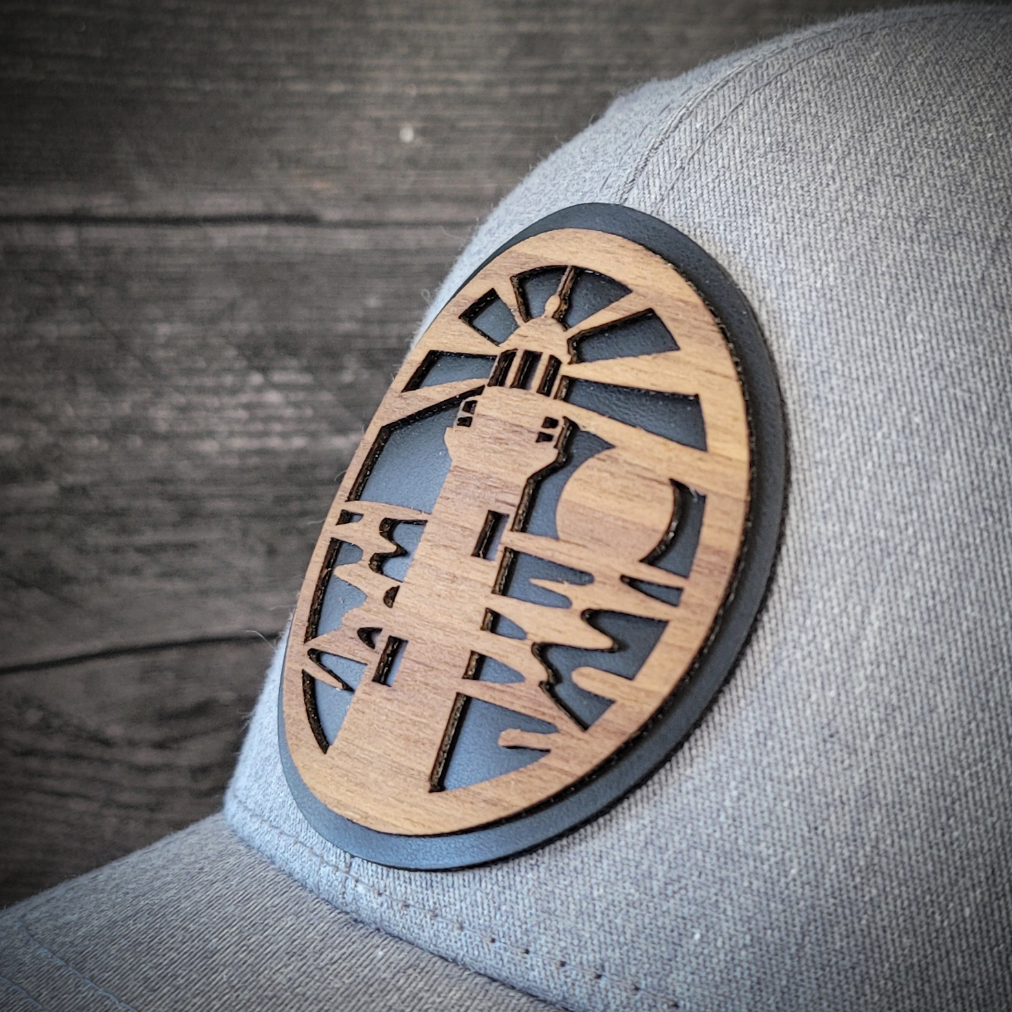 🌊🗺️ The Jupiter Lighthouse – Wooden Patch Trucker Hat