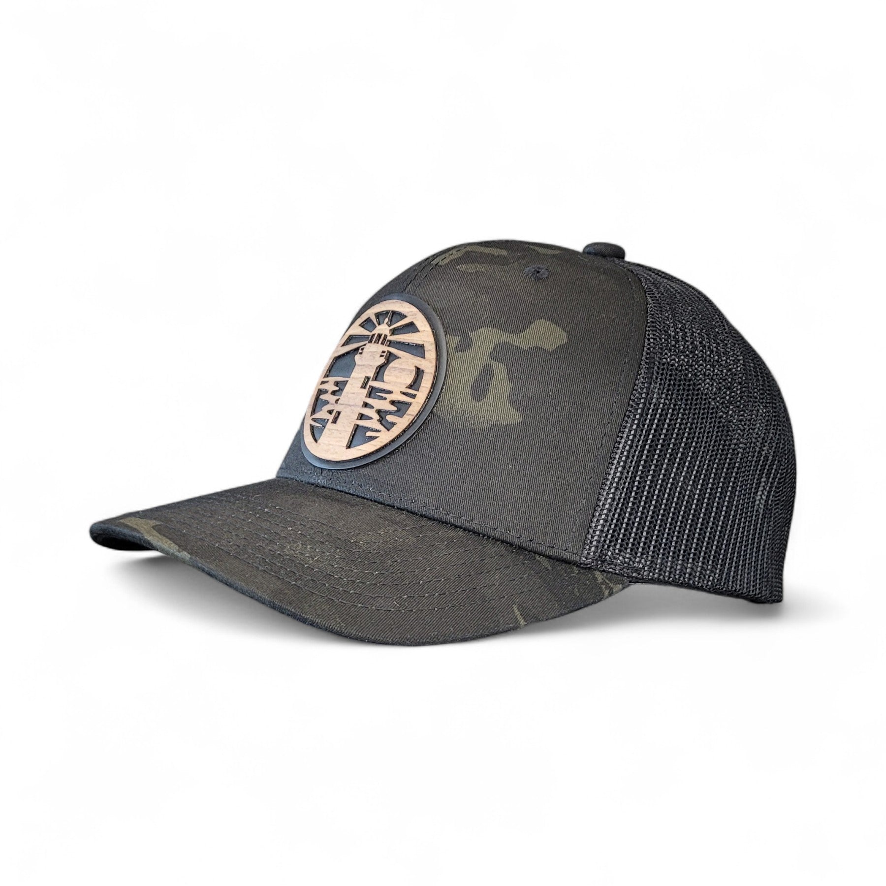 🌊🗺️ The Jupiter Lighthouse – Wooden Patch Hat