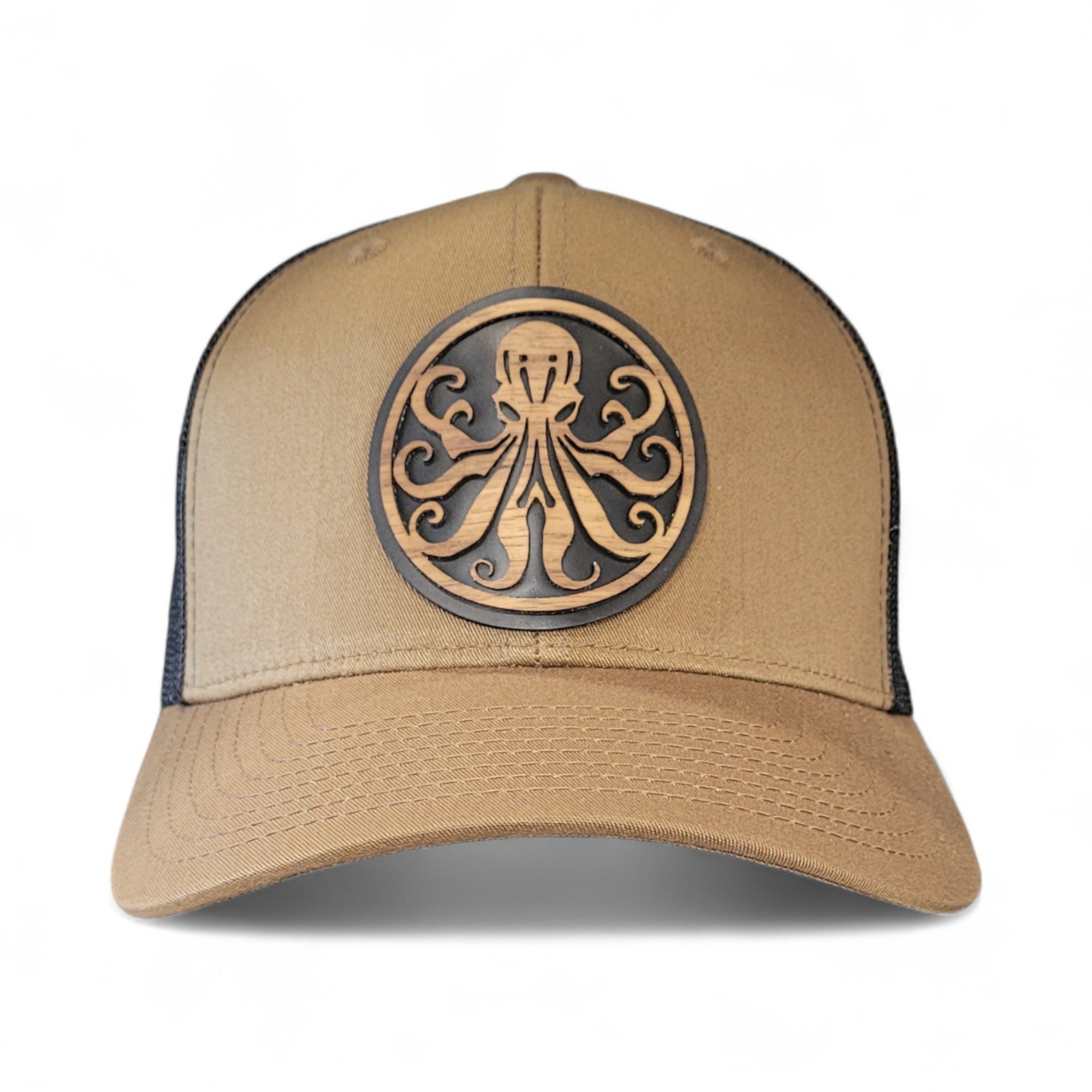 đ Octopus Wooden Patch Hat