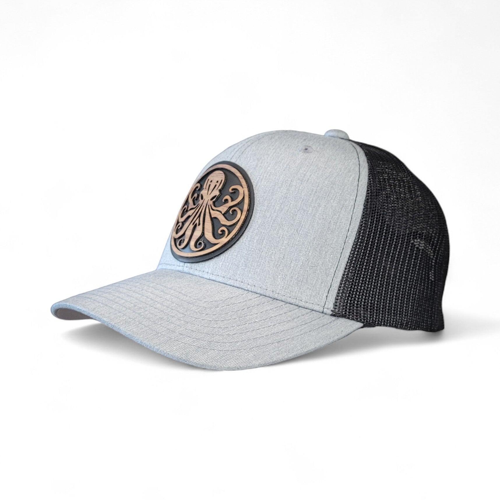 đ Octopus Wooden Patch Hat