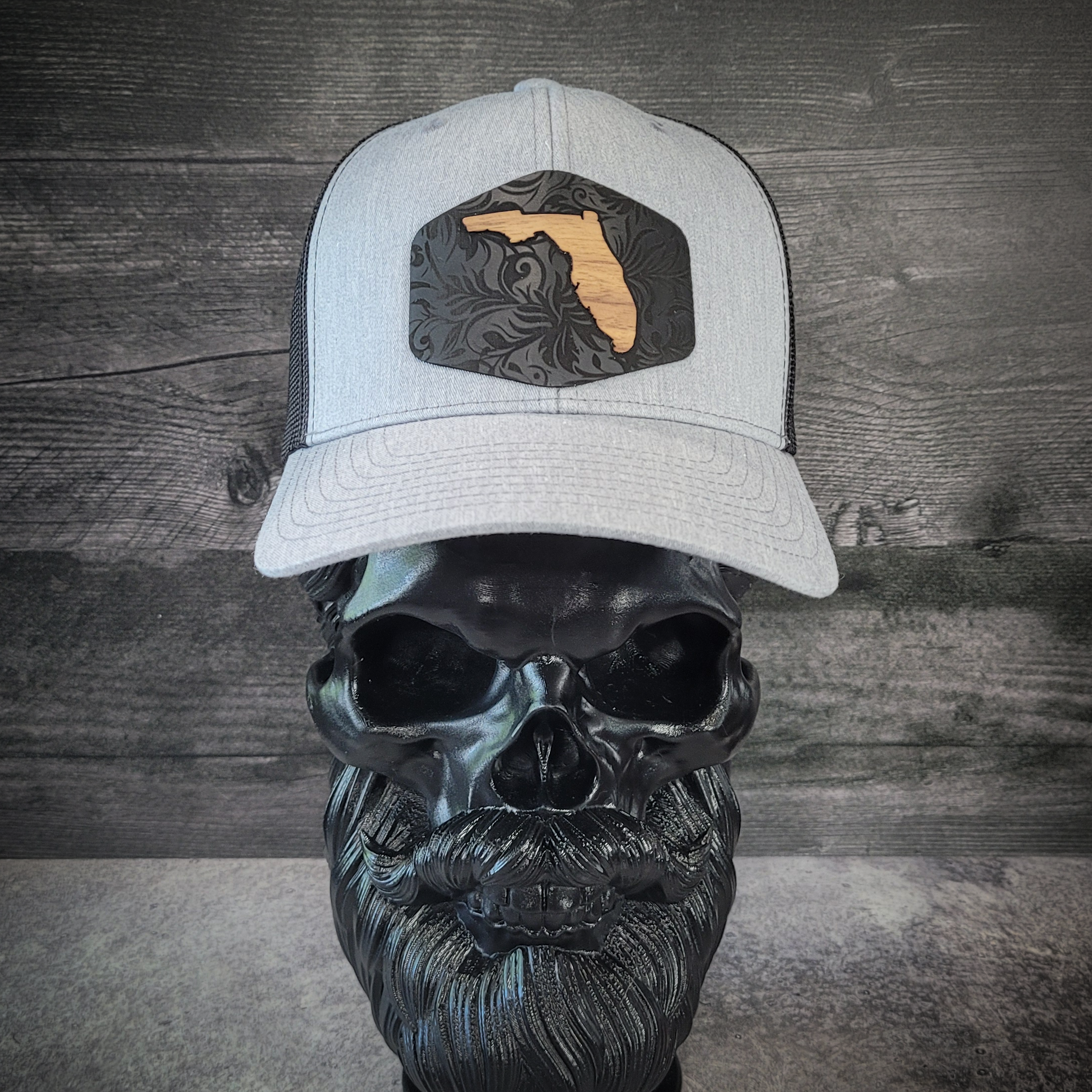 š“Florida Tropics Wooden Patch Hat ā Where Coastal Cool Meets Craftsmanship