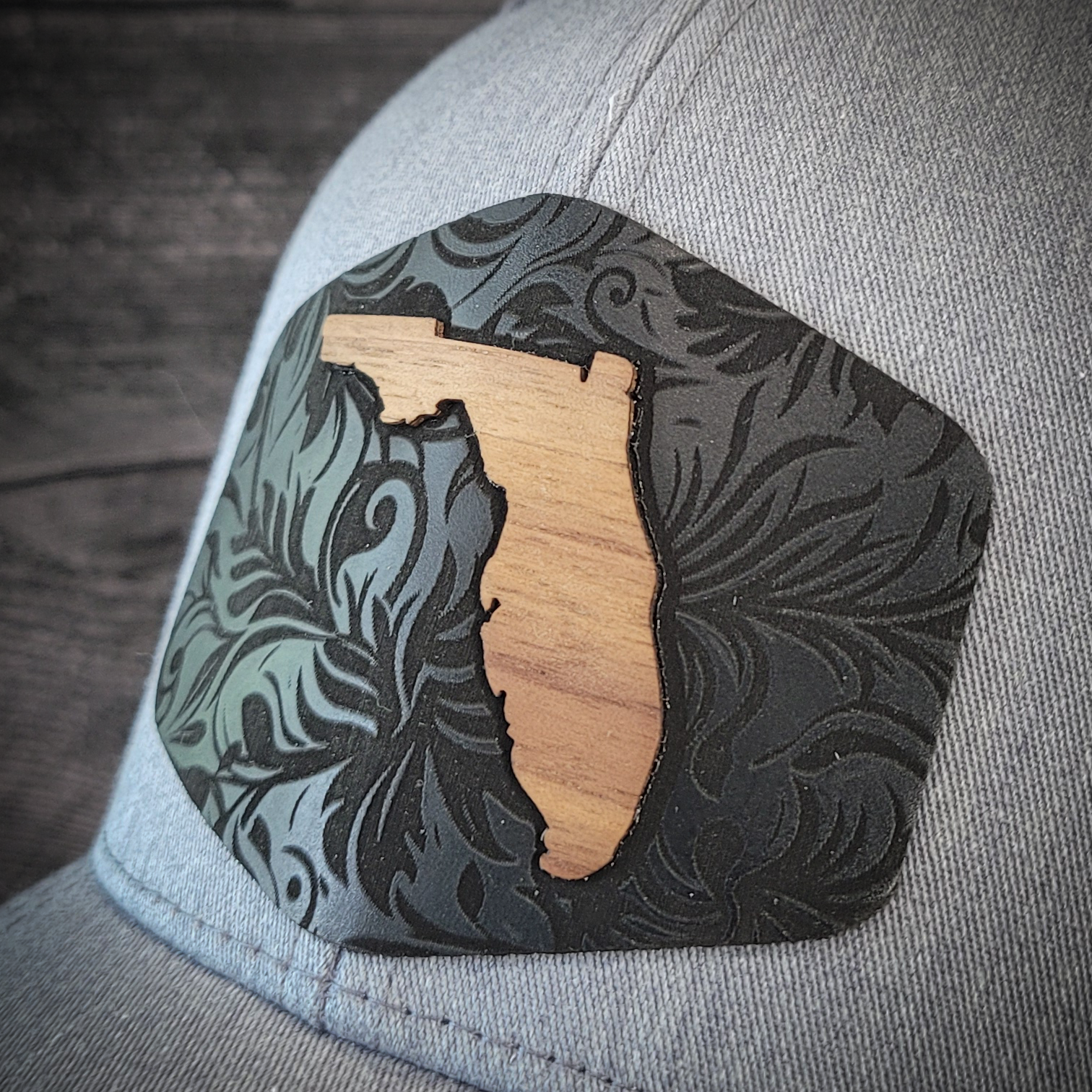 š“Florida Tropics Wooden Patch Hat ā Where Coastal Cool Meets Craftsmanship