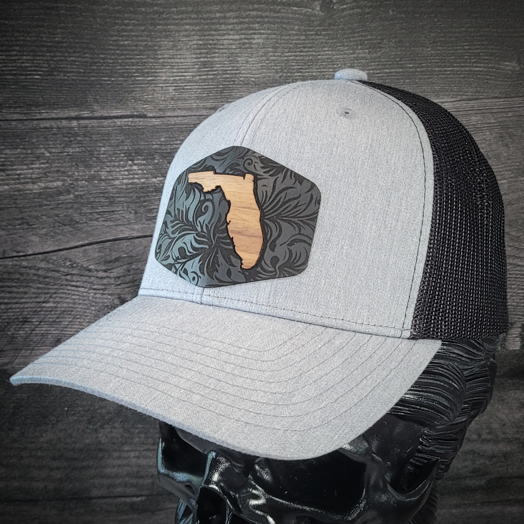 š“Florida Tropics Wooden Patch Hat ā Where Coastal Cool Meets Craftsmanship
