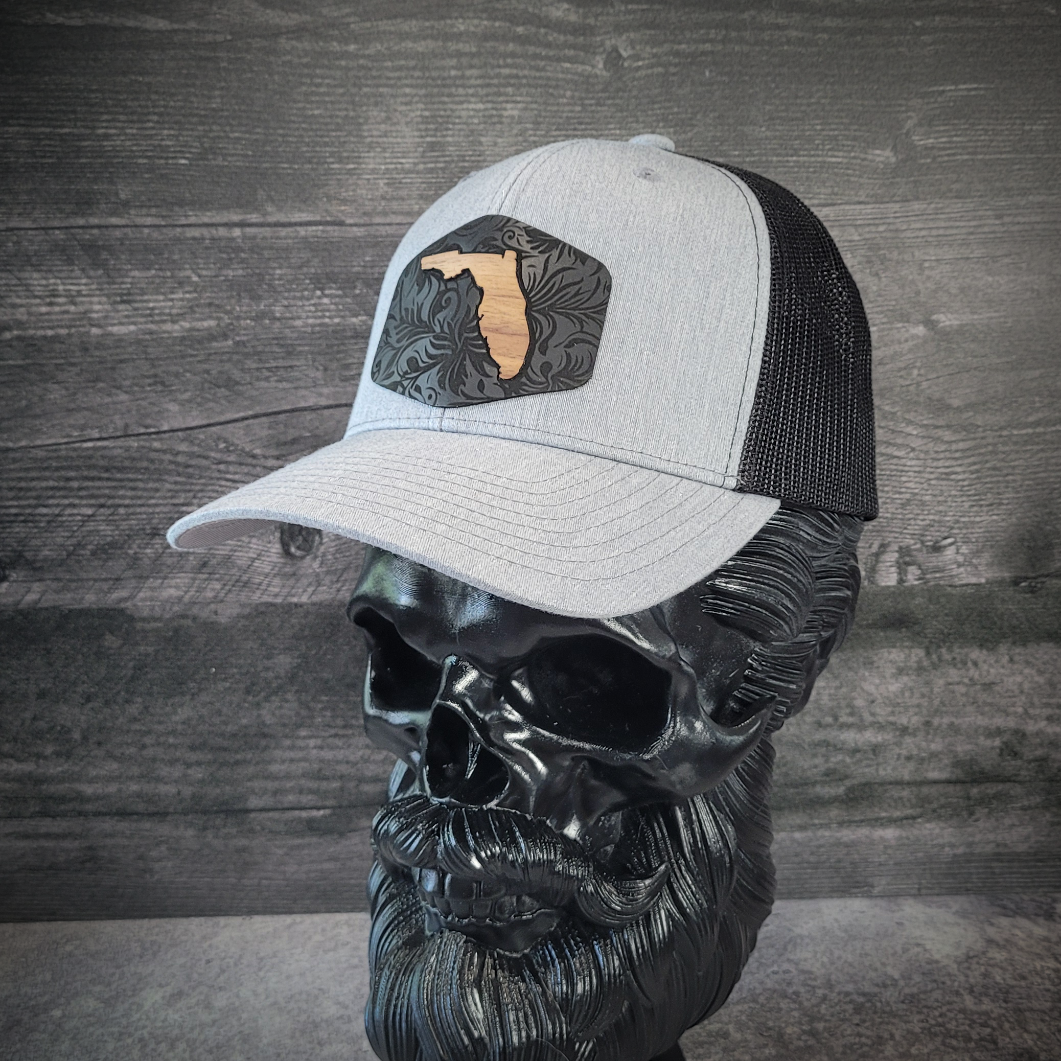 š“Florida Tropics Wooden Patch Hat ā Where Coastal Cool Meets Craftsmanship