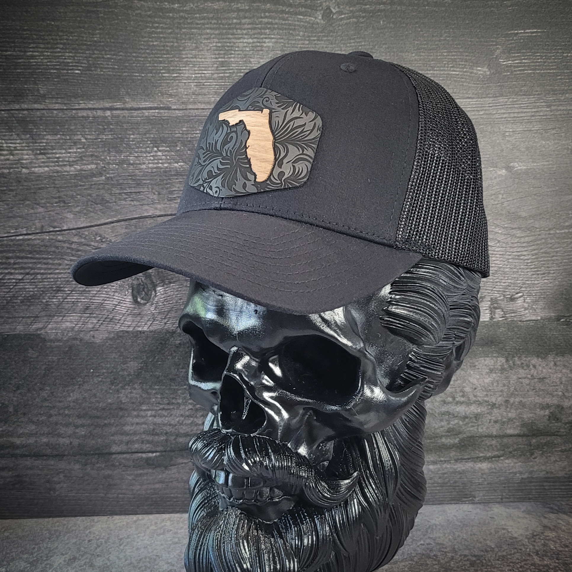 š“Florida Tropics Wooden Patch Hat ā Where Coastal Cool Meets Craftsmanship