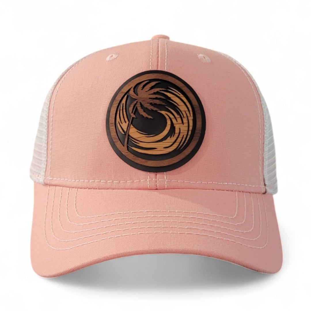 šŖļøš“ Eye of the Storm Womenās Ponytail Hat ā Hurricane Wooden Patch Hat
