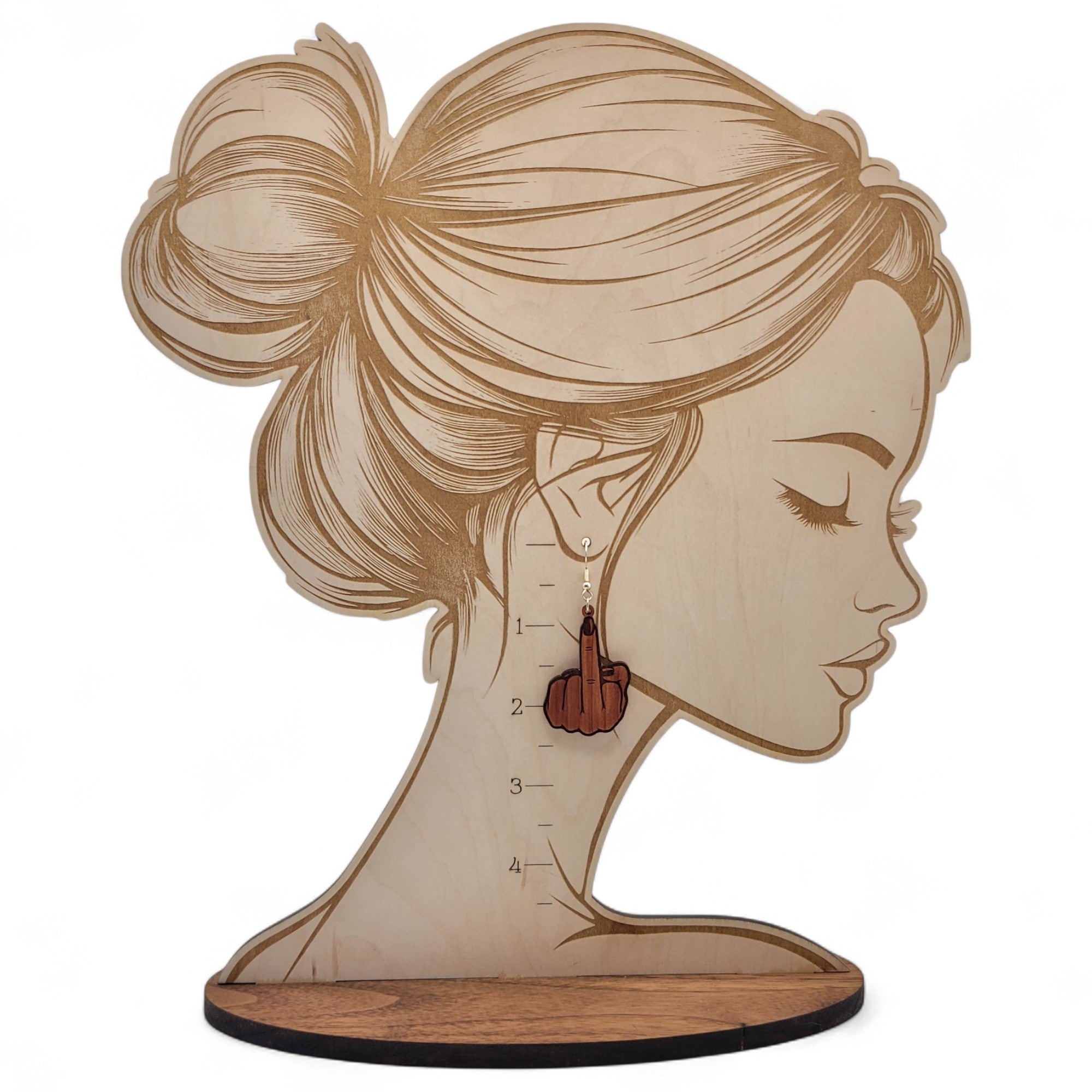🖕💁♀️✨Flipping Fabulous – Wooden Middle Finger Earrings