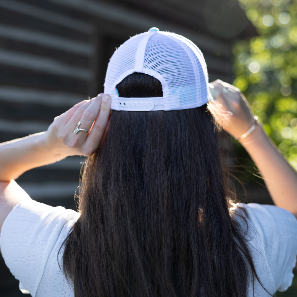 The Jupiter Influencer - Women's Ponytail Wooden Patch Hat