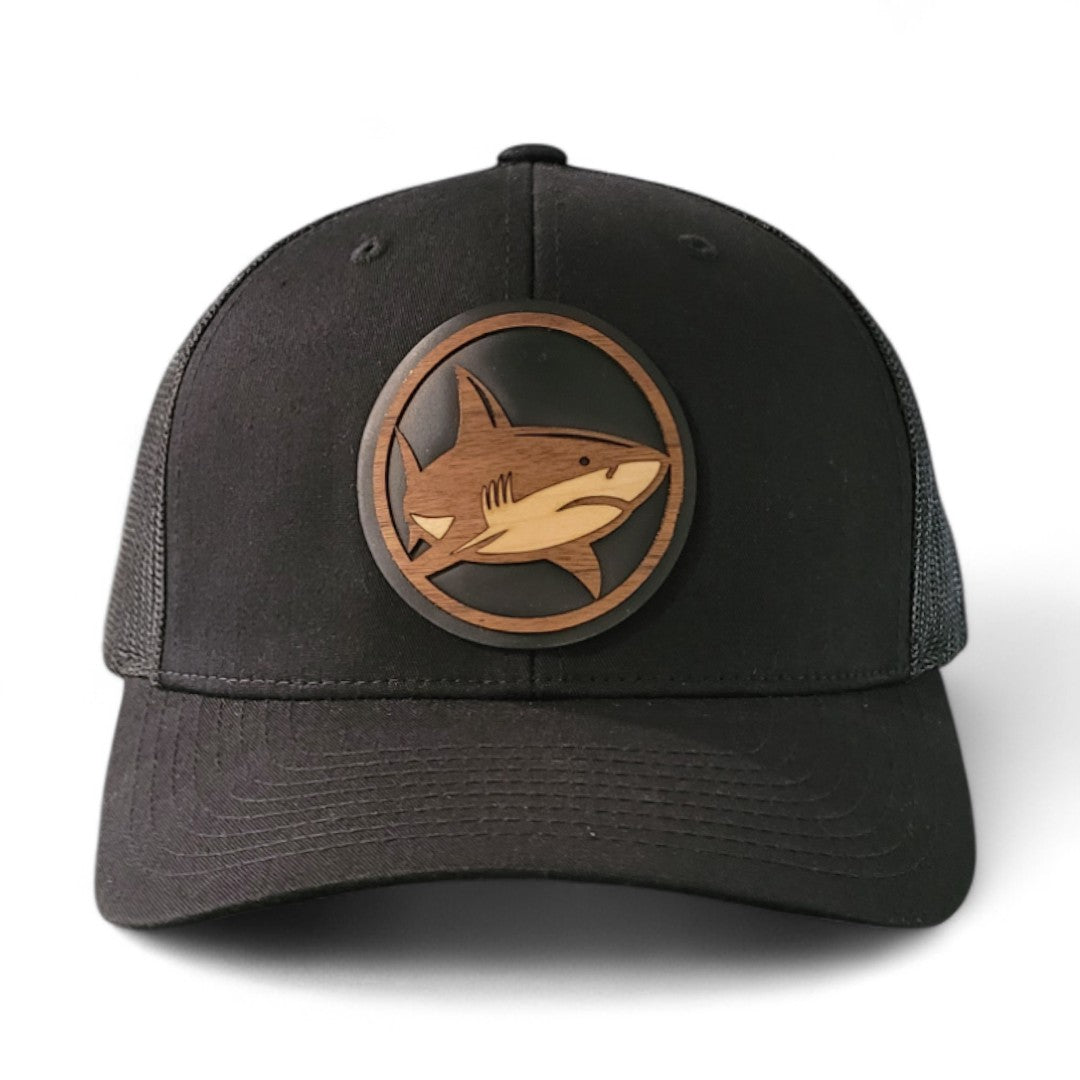 Apex Hunter – Shark Wooden Patch Hat - 4 Arrows Creations
