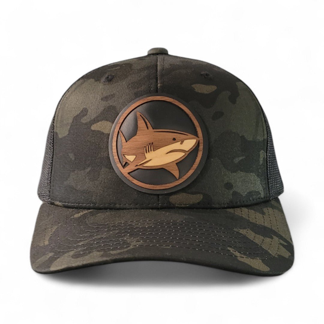 Apex Hunter – Shark Wooden Patch Hat - 4 Arrows Creations