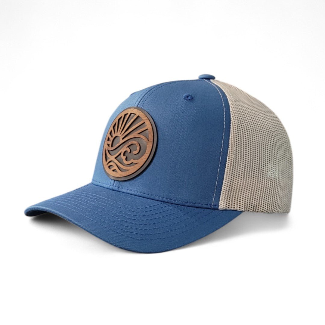 Endless Summer – Sun & Waves Wooden Patch Hat - 4 Arrows Creations