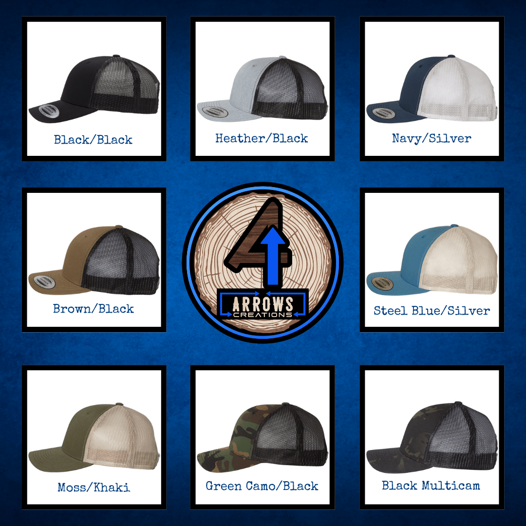 Florida Tropics Wooden Patch Hat - 4 Arrows Creations