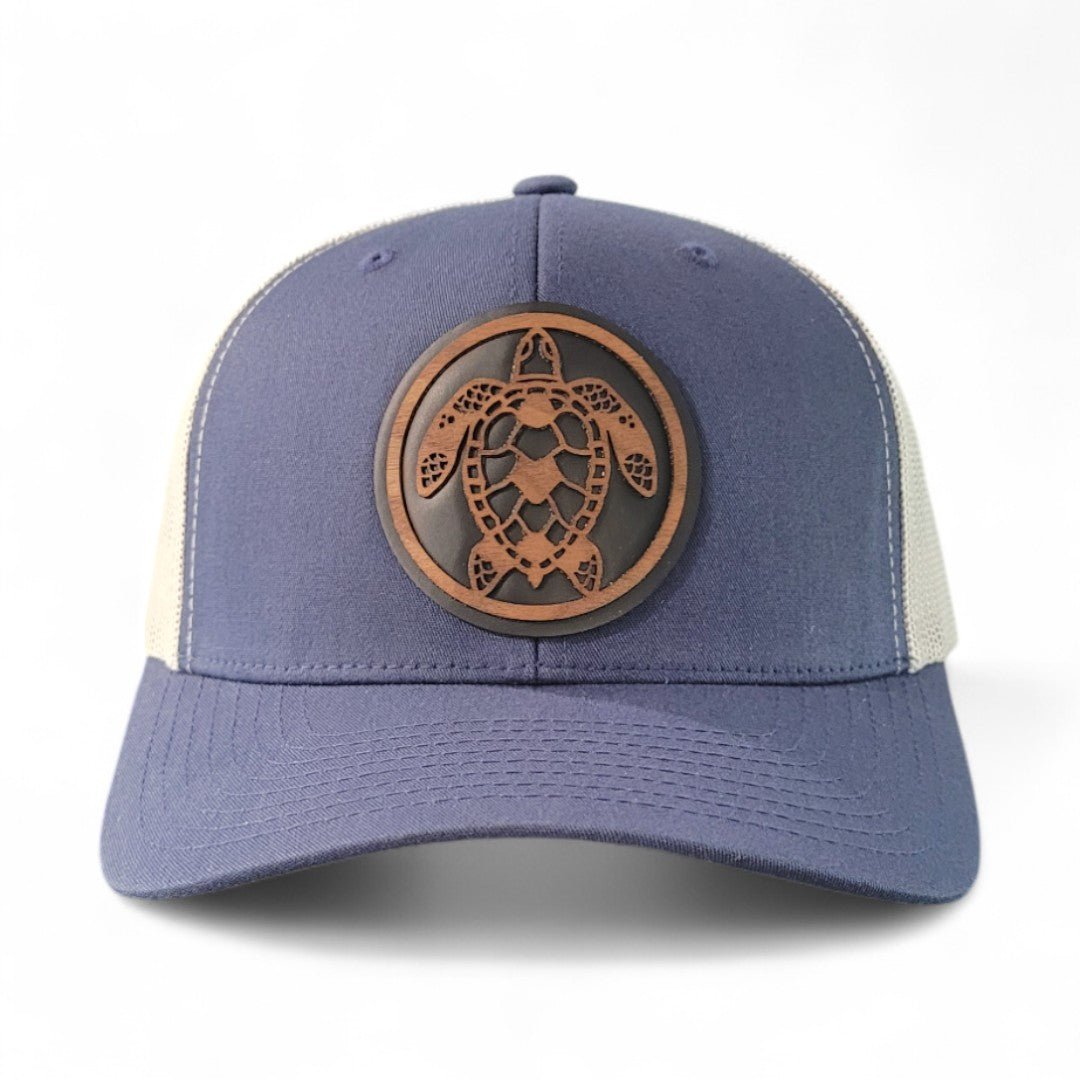 Shell Yeah – Sea Turtle Wooden Patch Hat - 4 Arrows Creations
