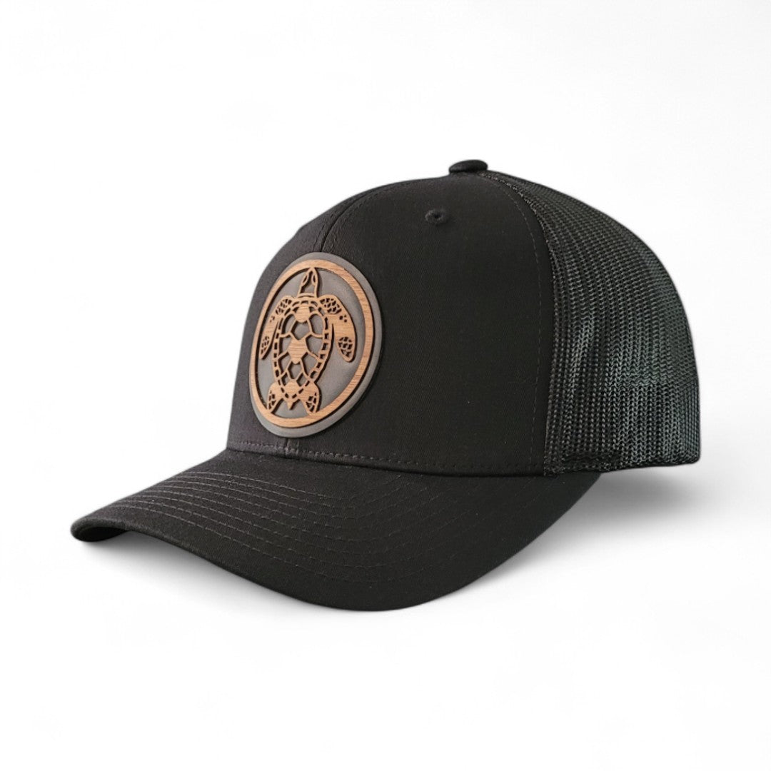Shell Yeah – Sea Turtle Wooden Patch Hat - 4 Arrows Creations