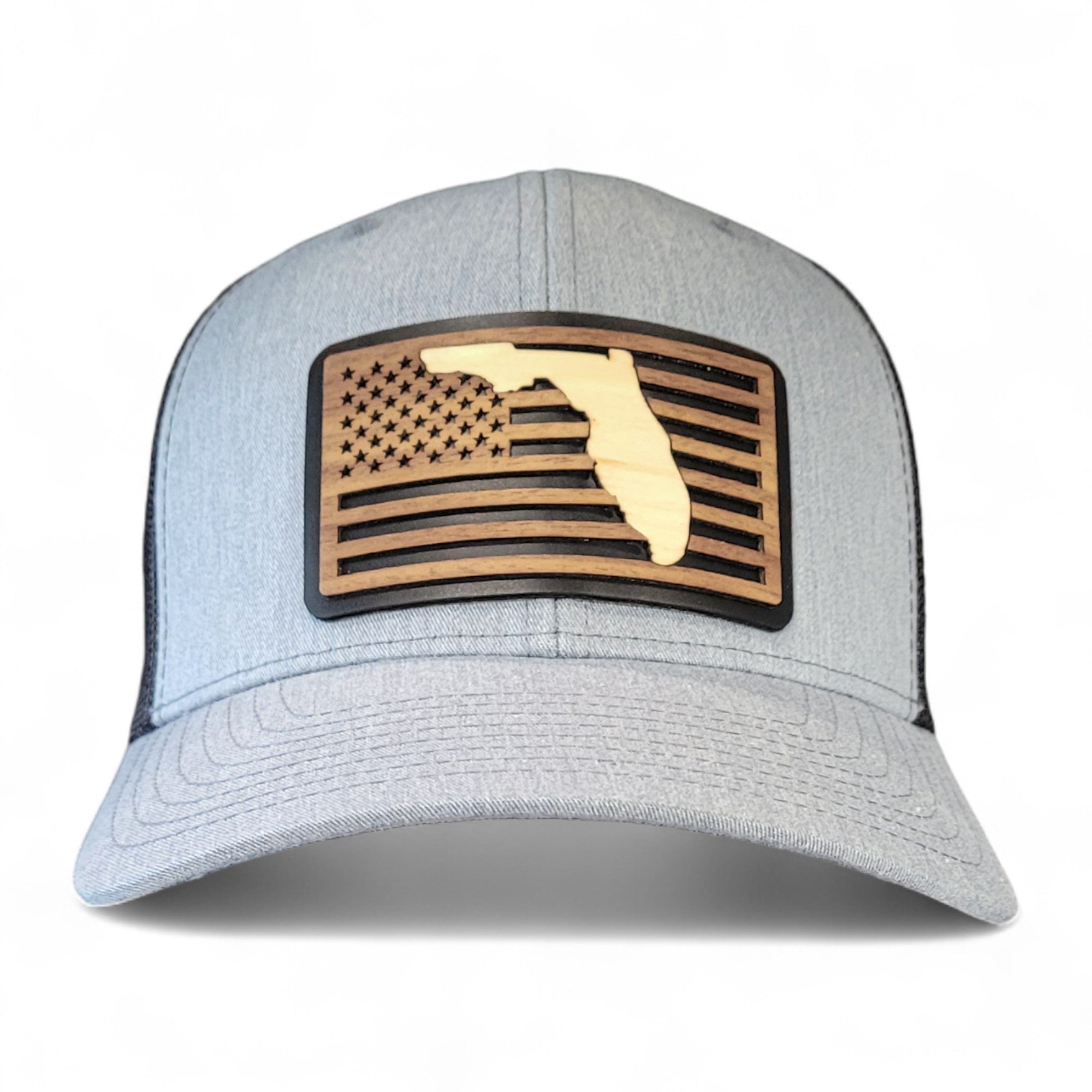 🌴Stars &Stripes: Florida Edition – Wooden Patch Hat - 4 Arrows Creations