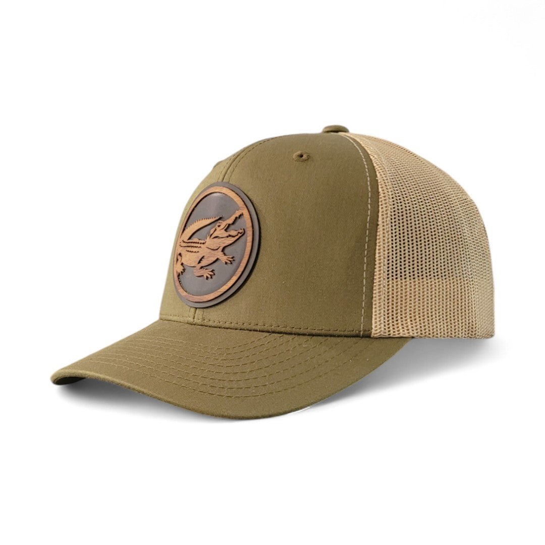 Swamp Legend – Alligator Wooden Patch Hat - 4 Arrows Creations