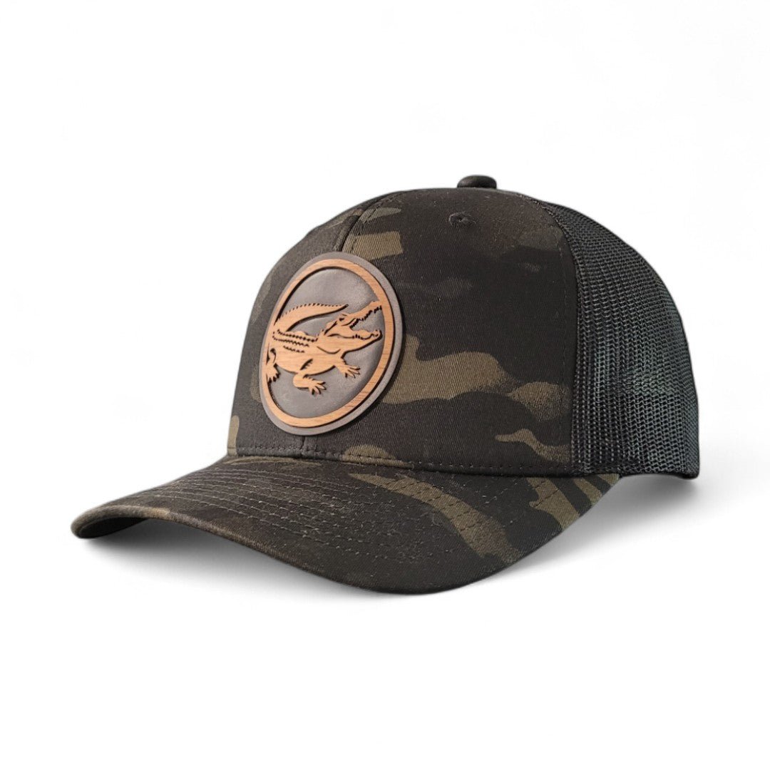 Swamp Legend – Alligator Wooden Patch Hat - 4 Arrows Creations