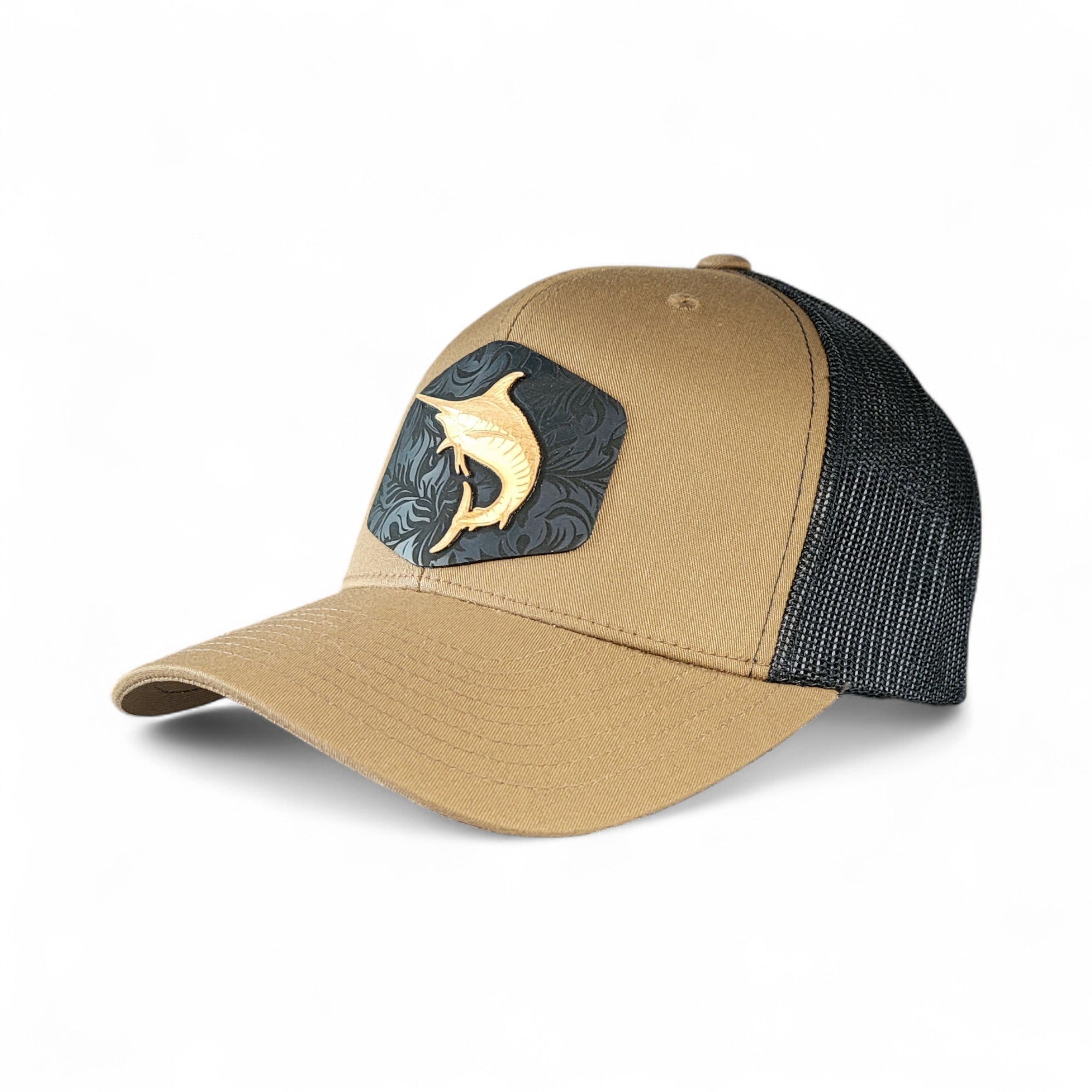 The Catch – Marlin Wooden Patch Hat - 4 Arrows Creations