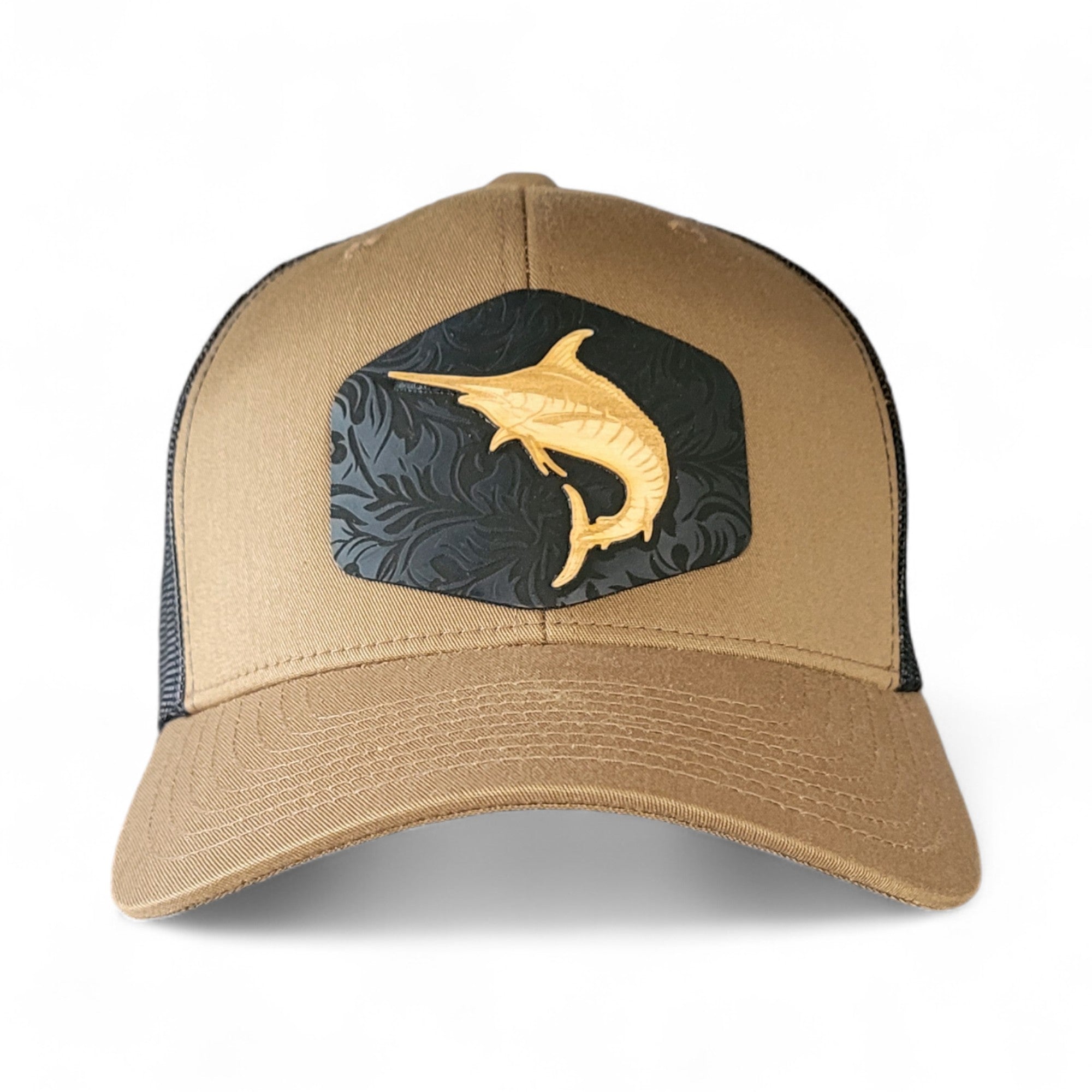 The Catch – Marlin Wooden Patch Hat - 4 Arrows Creations