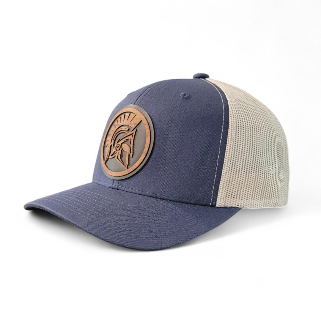 Warrior's Code – Spartan Helmet Wooden Patch Hat - 4 Arrows Creations