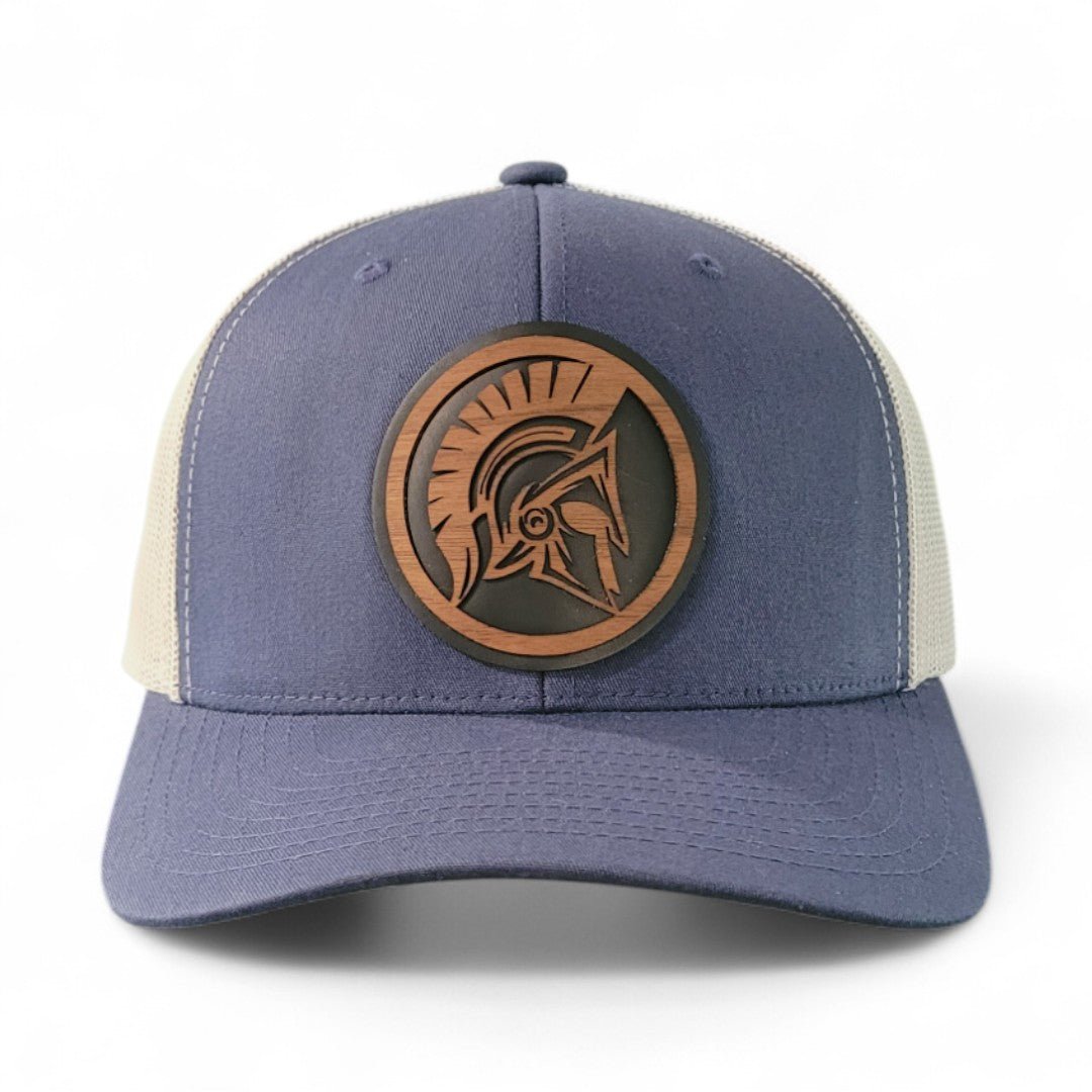 Warrior's Code – Spartan Helmet Wooden Patch Hat - 4 Arrows Creations