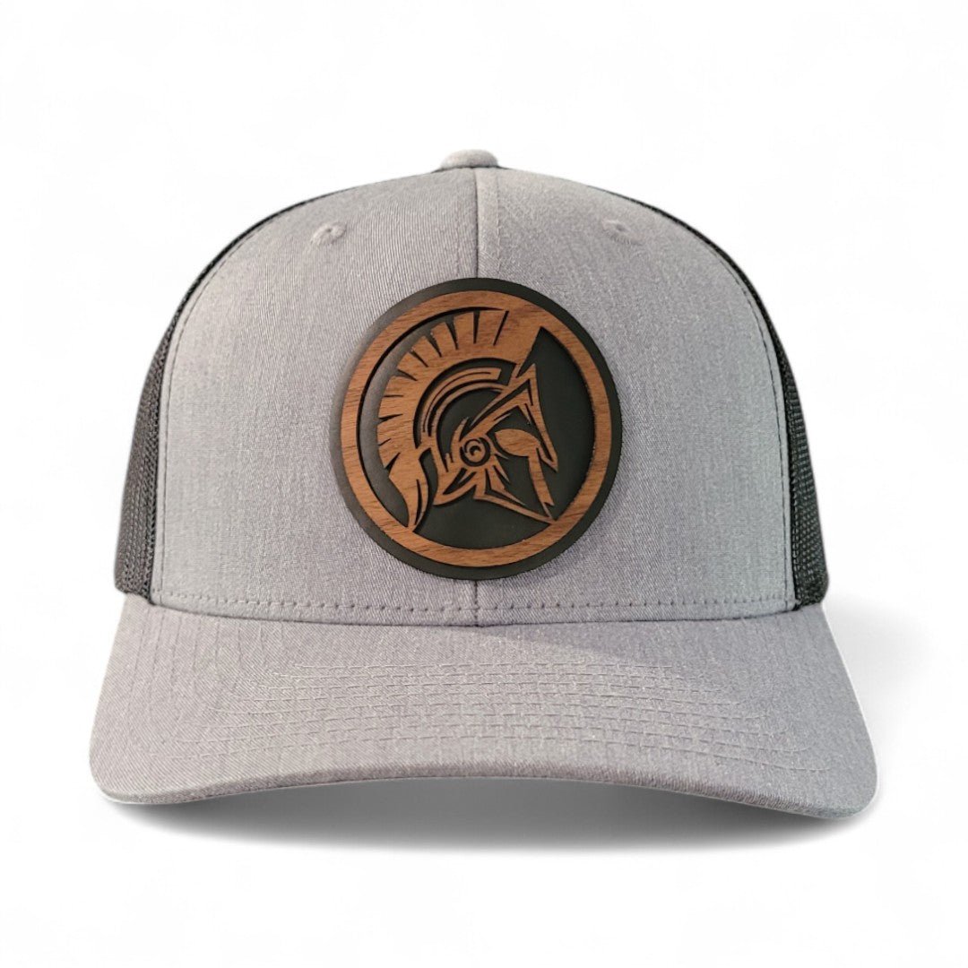 Warrior's Code – Spartan Helmet Wooden Patch Hat - 4 Arrows Creations