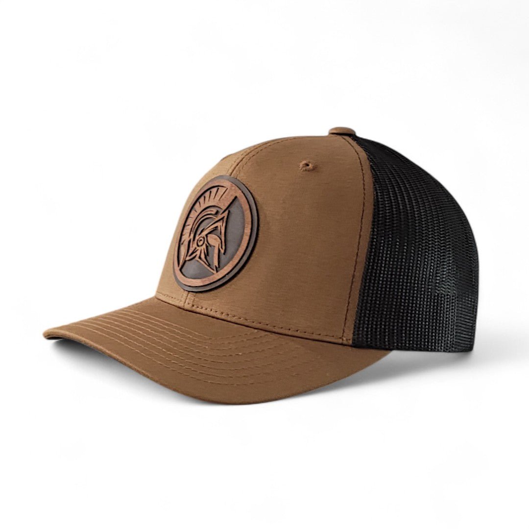 Warrior's Code – Spartan Helmet Wooden Patch Hat - 4 Arrows Creations