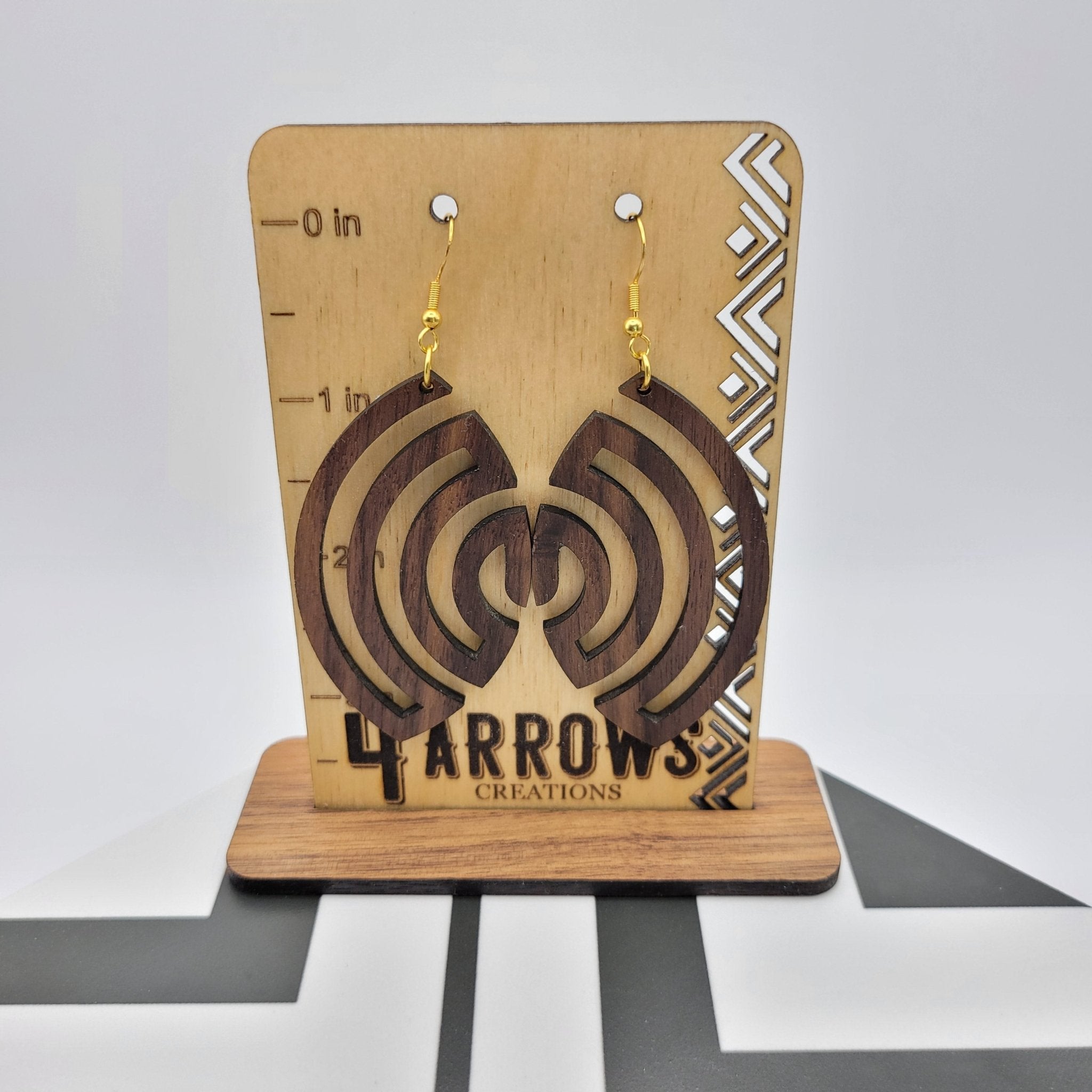 Aphrodite Wood Earrings - 4 Arrows Creations