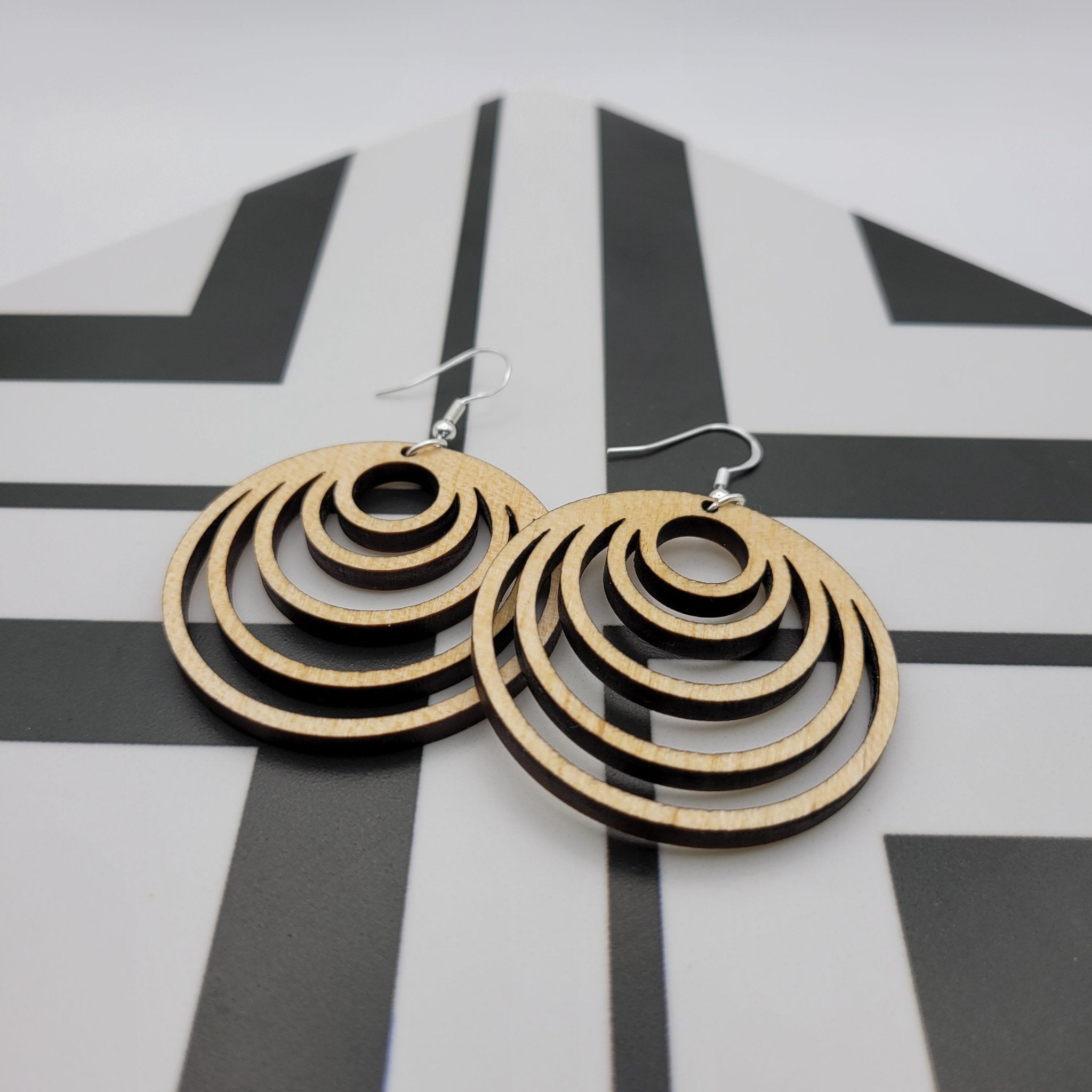 Athena Wood Earrings - 4 Arrows Creations