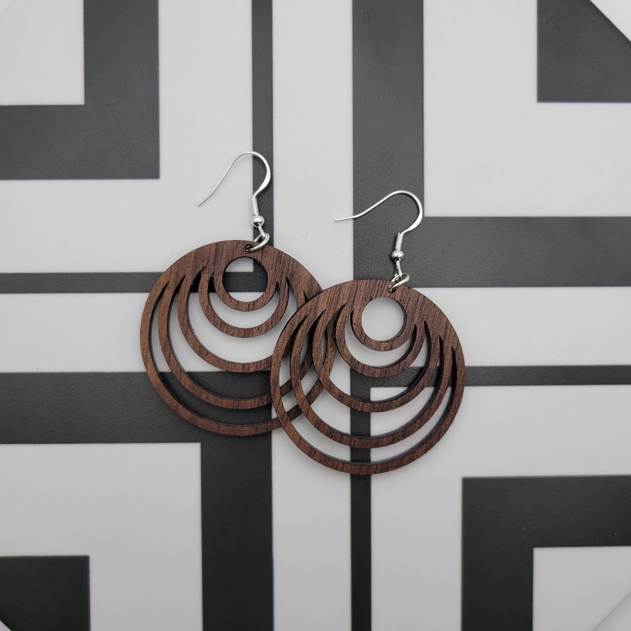Athena Wood Earrings - 4 Arrows Creations