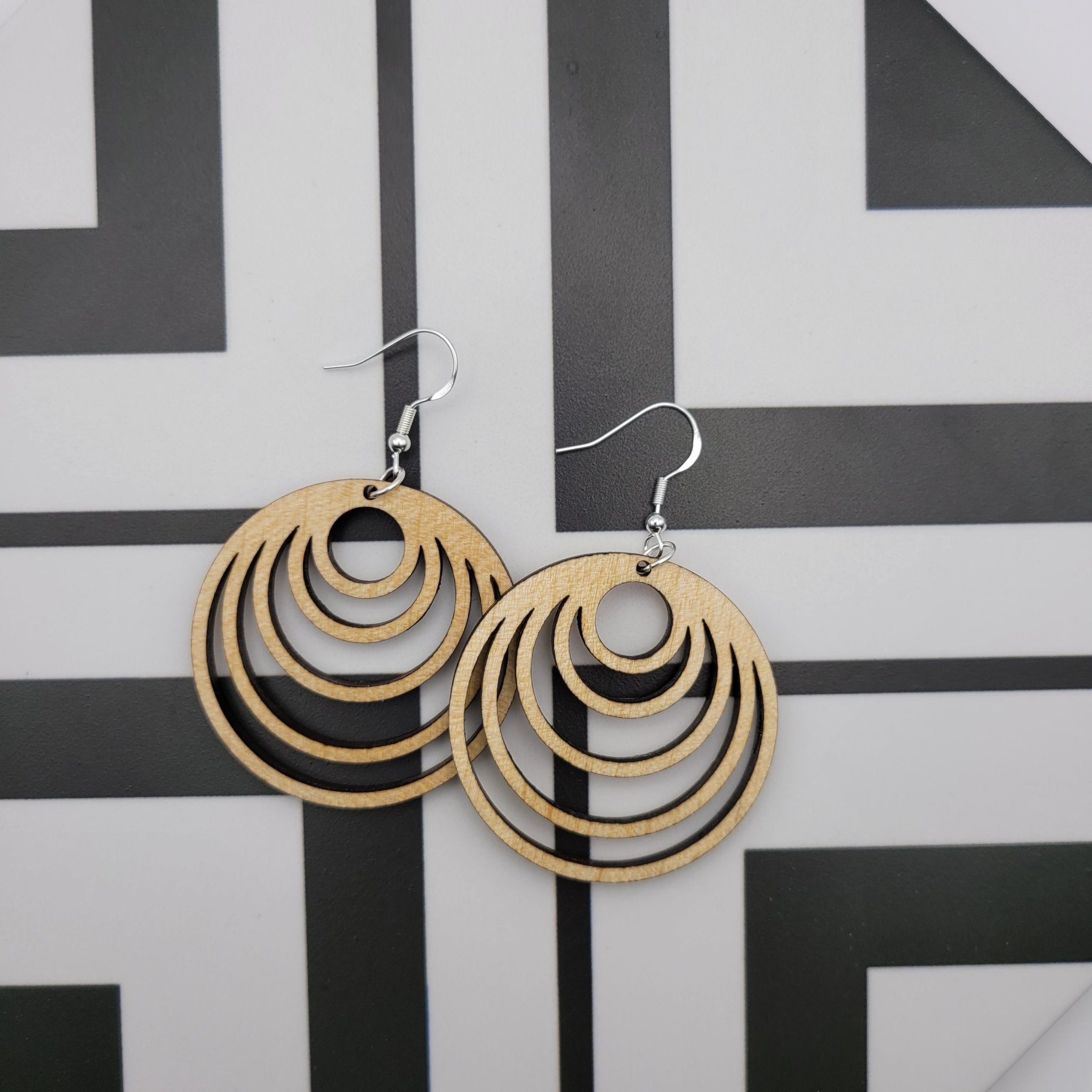 Athena Wood Earrings - 4 Arrows Creations