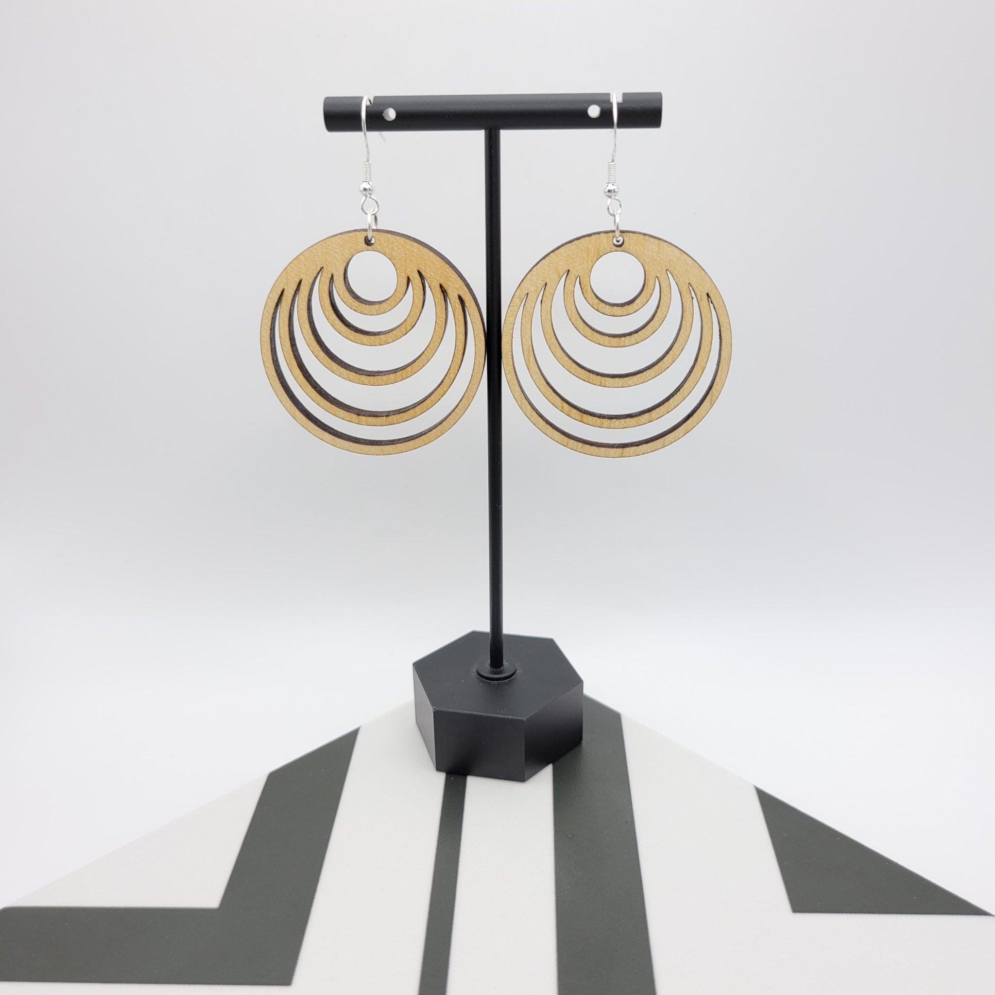 Athena Wood Earrings - 4 Arrows Creations