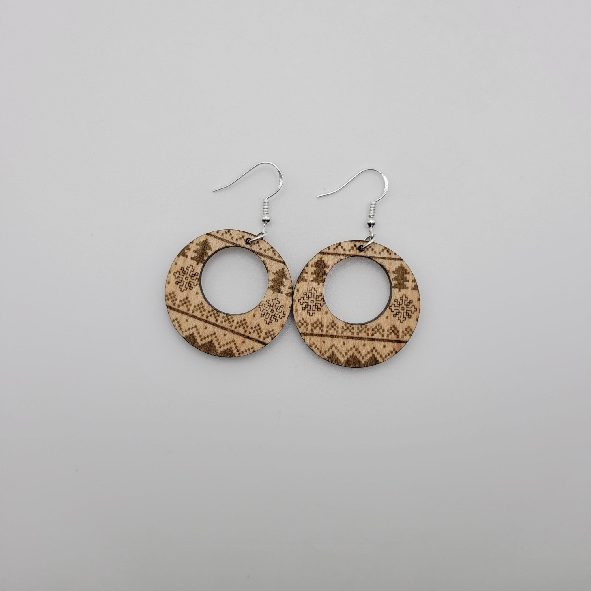 Christmas Sweater Wood Dangle Earrings - 4 Arrows Creations