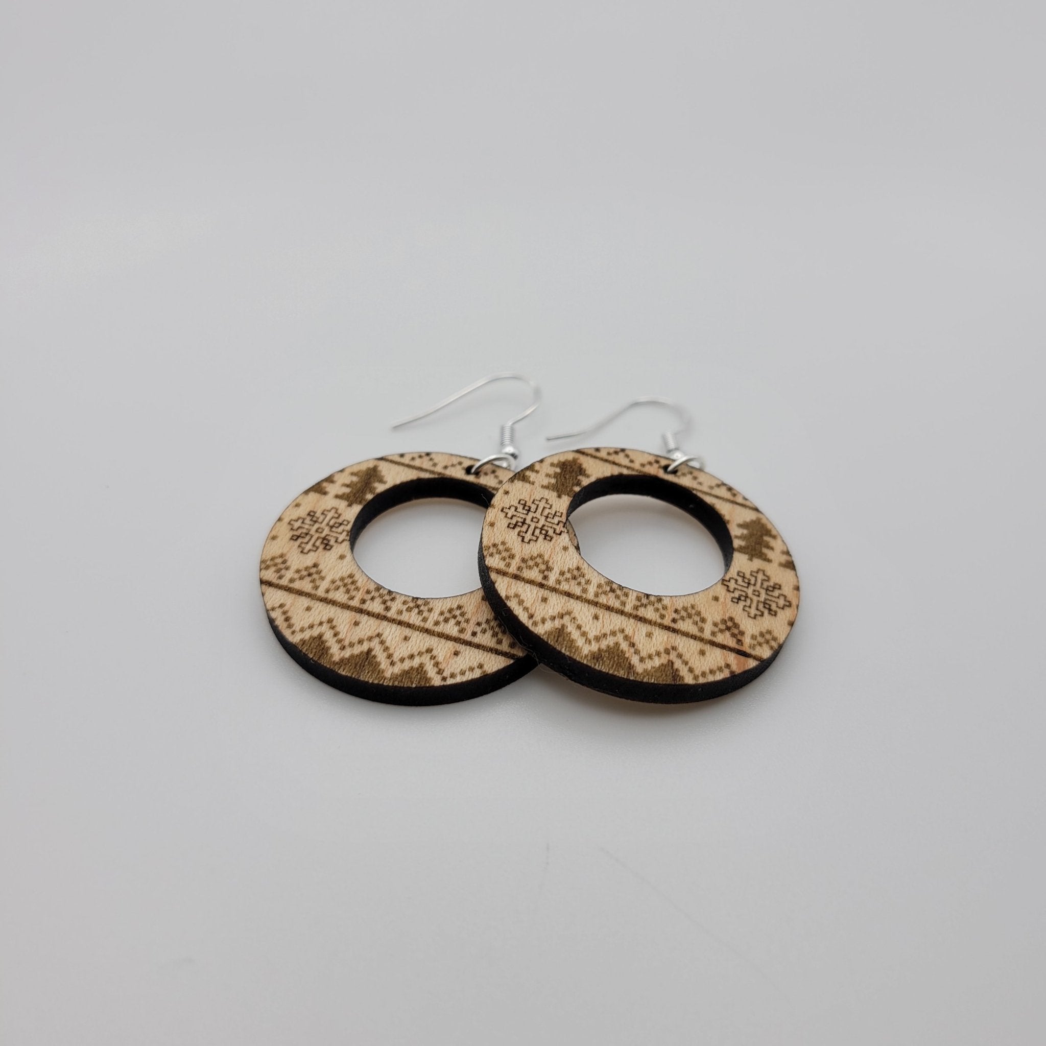 Christmas Sweater Wood Dangle Earrings - 4 Arrows Creations