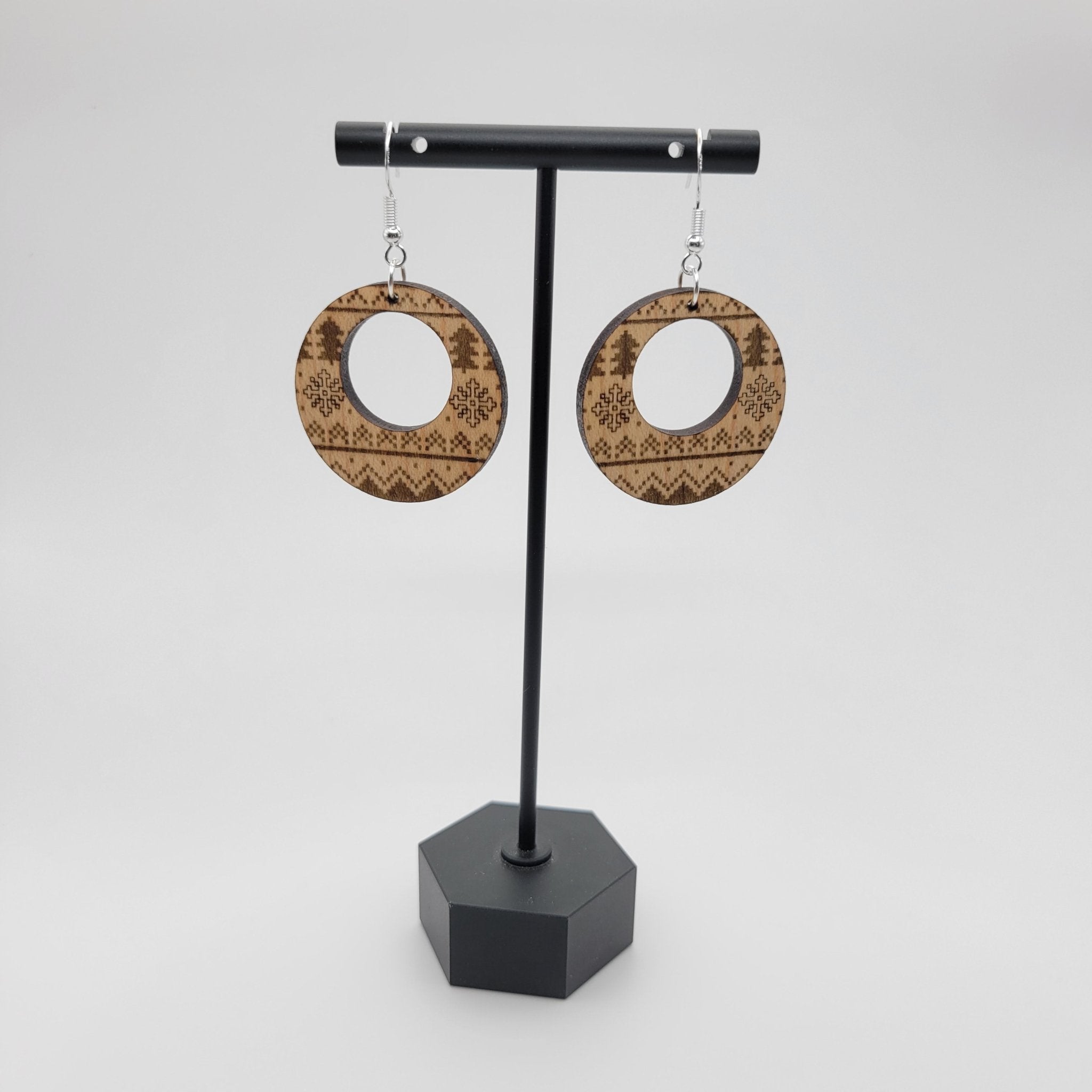 Christmas Sweater Wood Dangle Earrings - 4 Arrows Creations