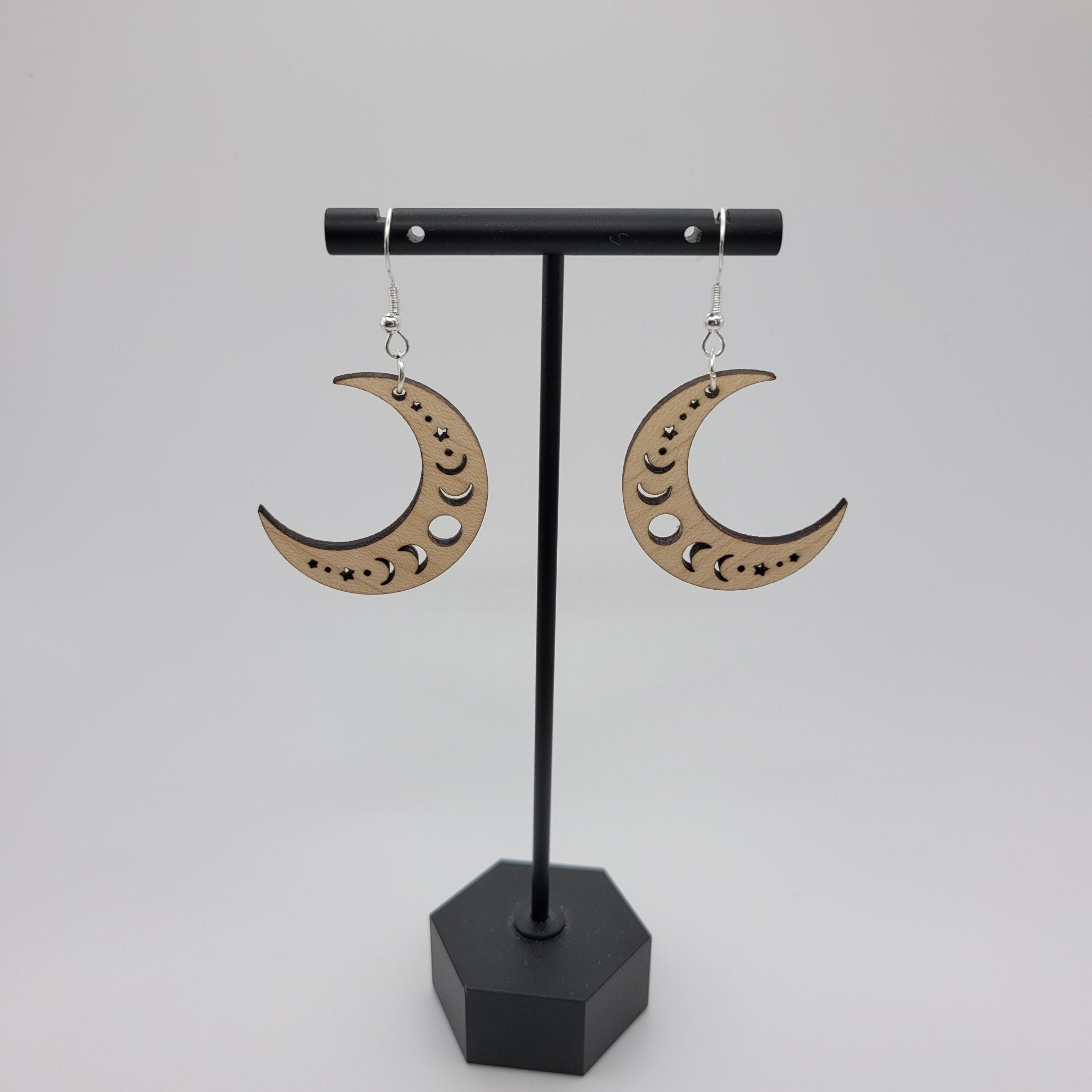 Crescent Moon Phases Dangle Earrings - 4 Arrows Creations