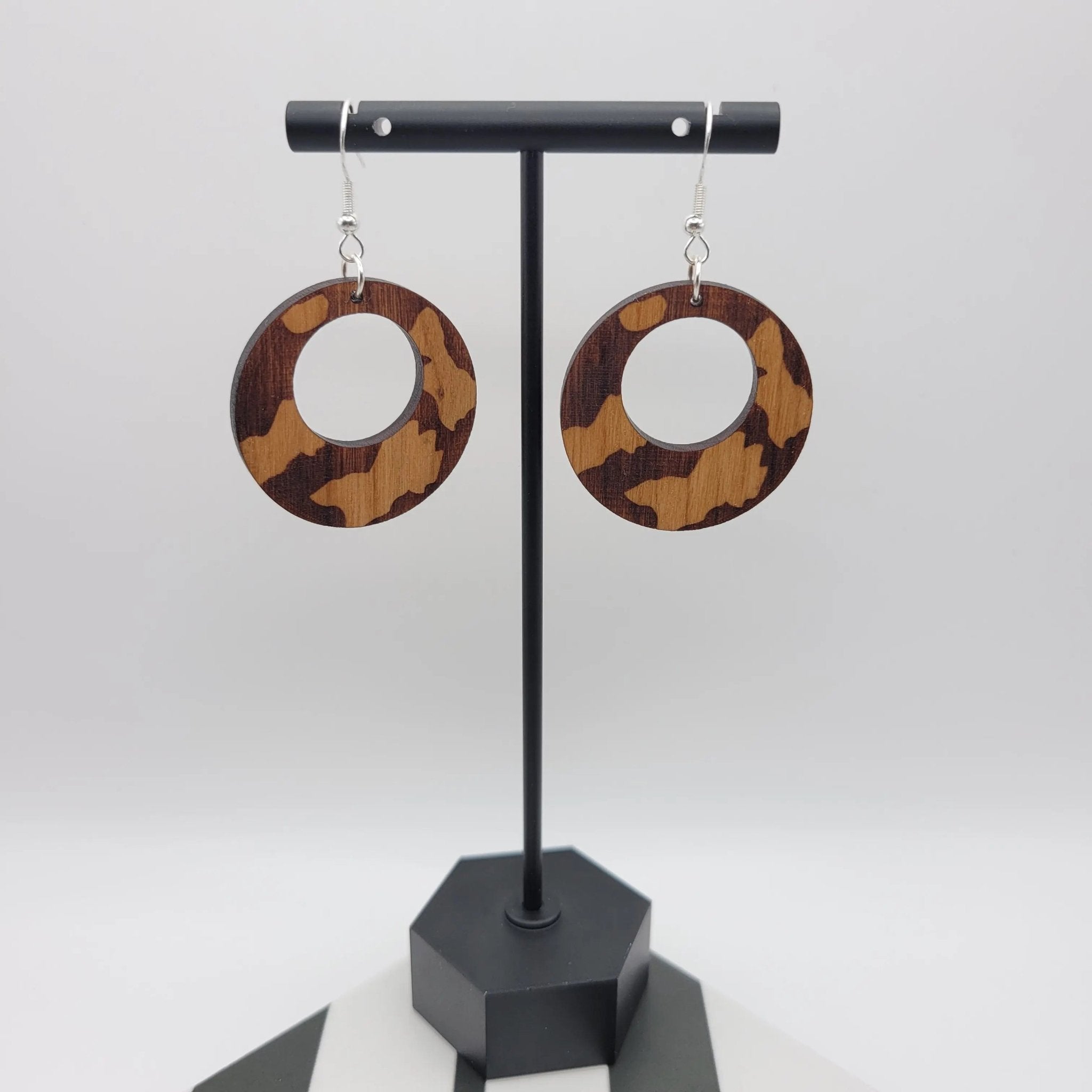 Dappled Vitiligo Earrings (round) - 4 Arrows Creations
