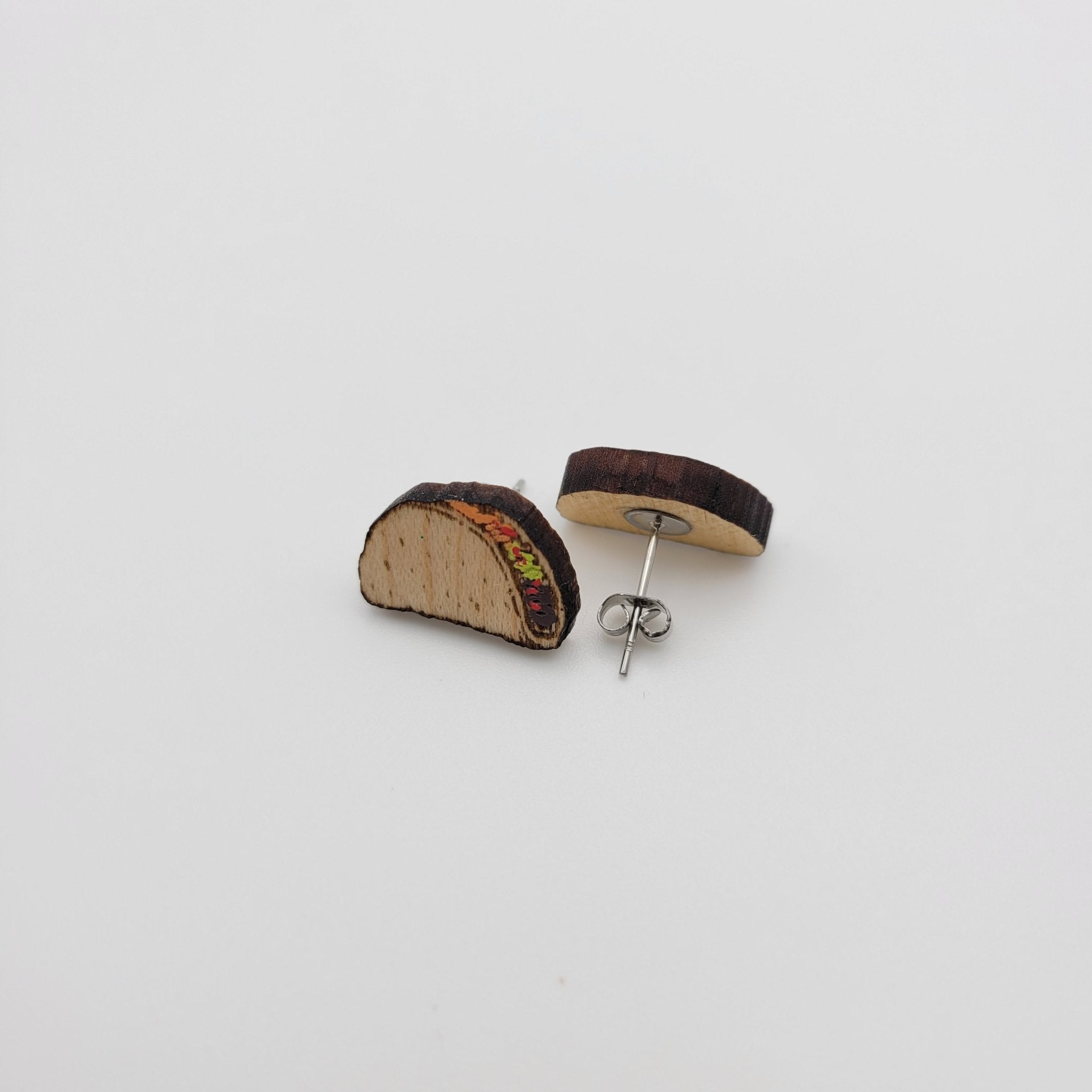 Hand Painted Taco Stud Earrings - 4 Arrows Creations