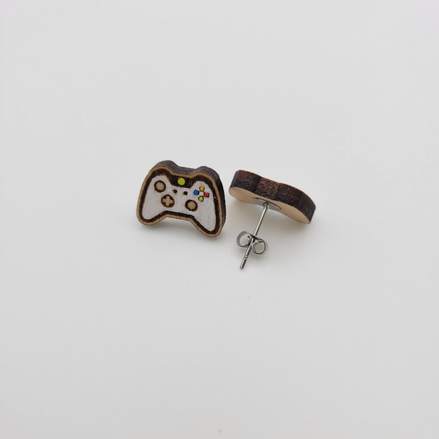 Hand Painted Video Game Controller Stud Earrings - 4 Arrows Creations