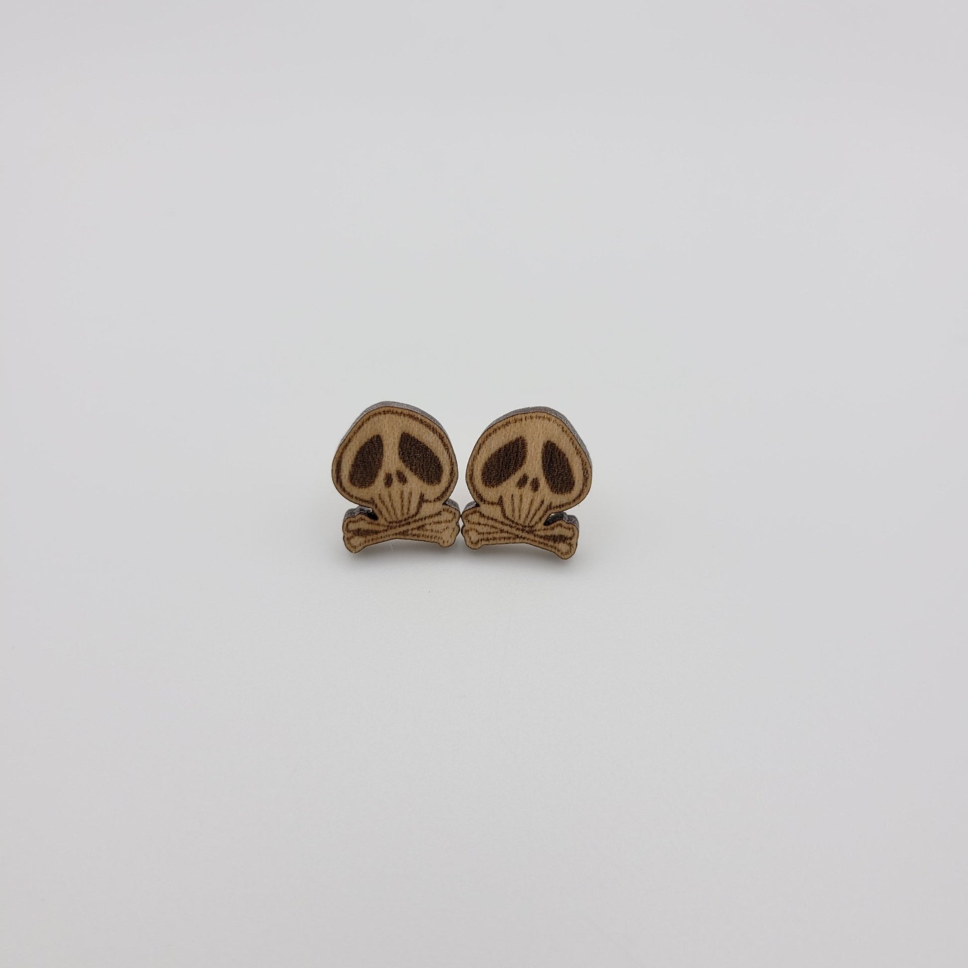 Skull and Crossbones Stud Earrings - 4 Arrows Creations