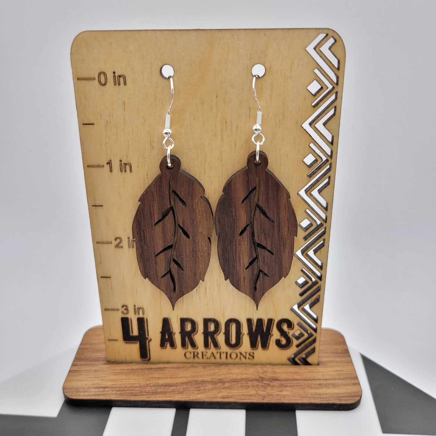Suparna Wood Earrings - 4 Arrows Creations